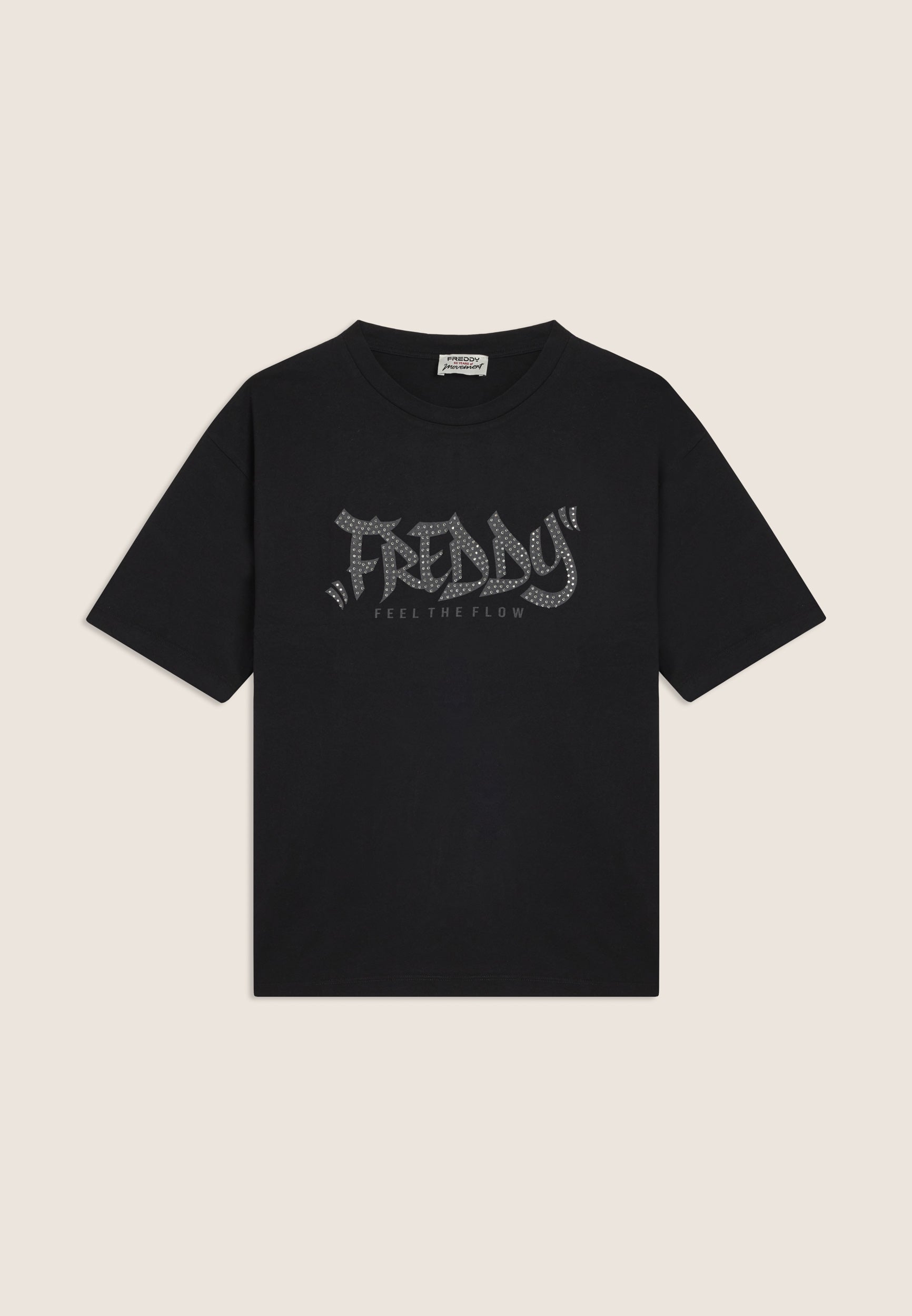 freddy-t-shirt-femme-feel-the-flow-coton-clous image 1