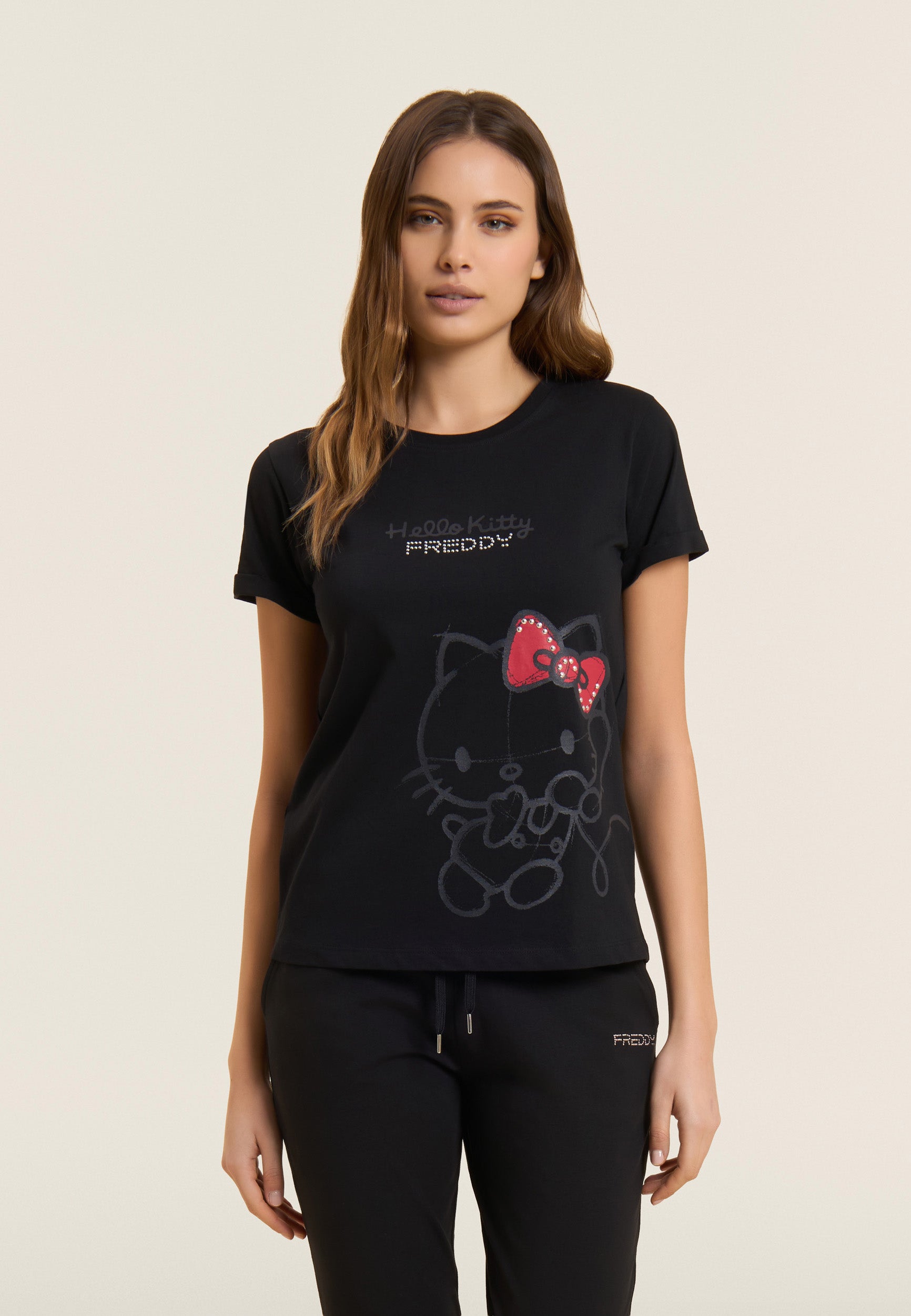 freddy-t-shirt-hello-kitty-ton-sur-ton-logo-clout image 1
