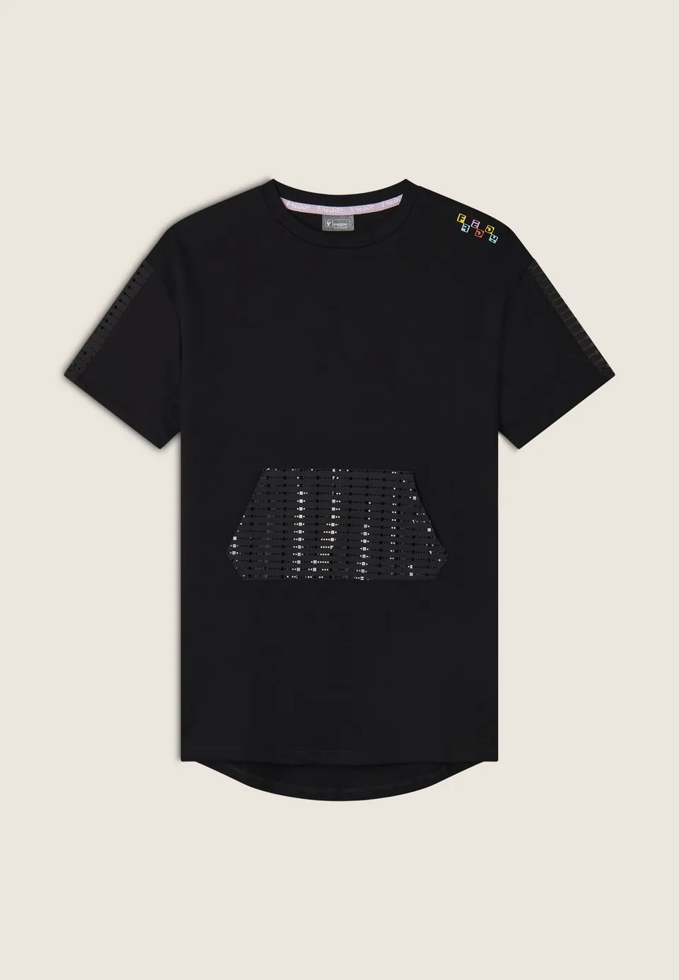 freddy-maxi-t-shirt-robe-enfant-coton-stretch-poche-sequins image 1