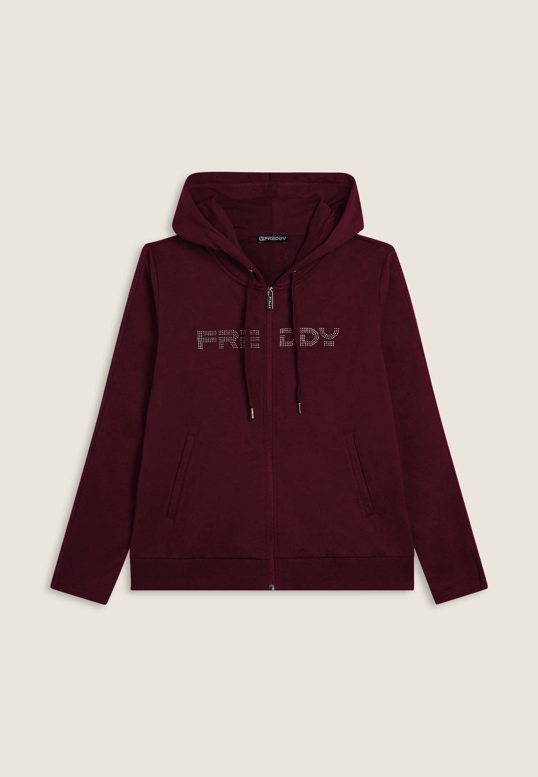 freddy-sweat-femme-zip-capuche-bande-logot-e-strass image 8