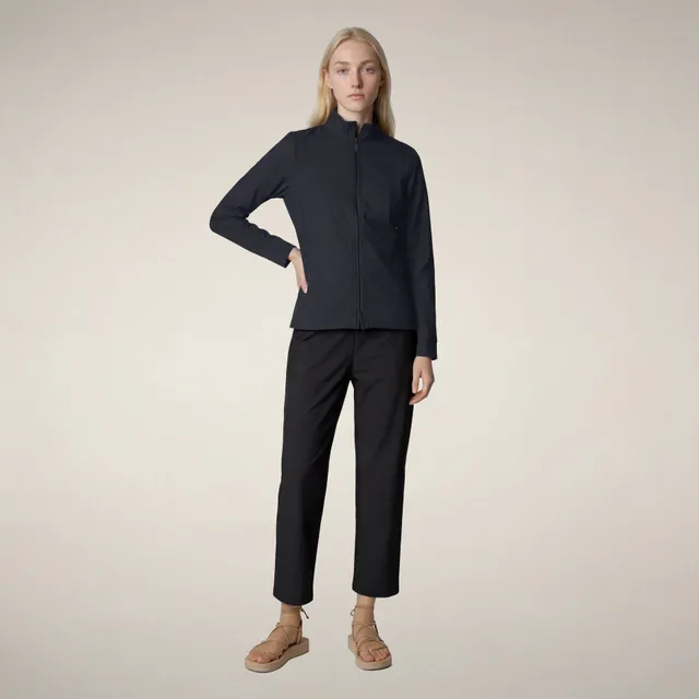 save-the-duck-pella-sweat-zipp-femme-bleu-noir image 1