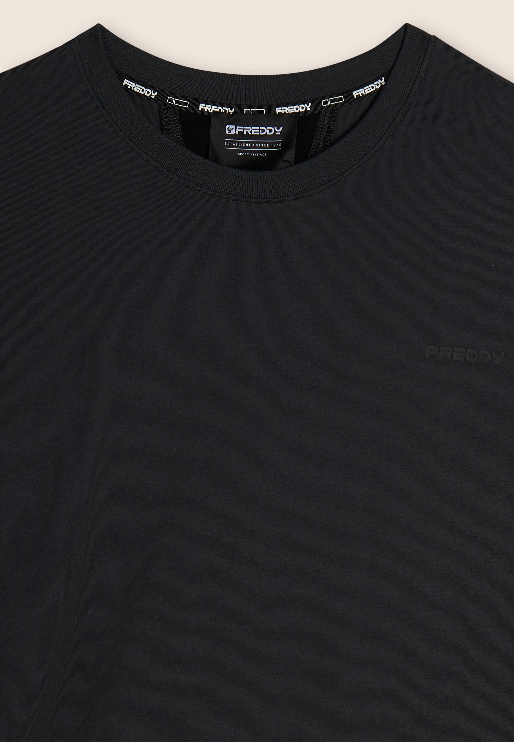 freddy-t-shirt-regular-fit-jersey-coton-inserts-contraste image 3