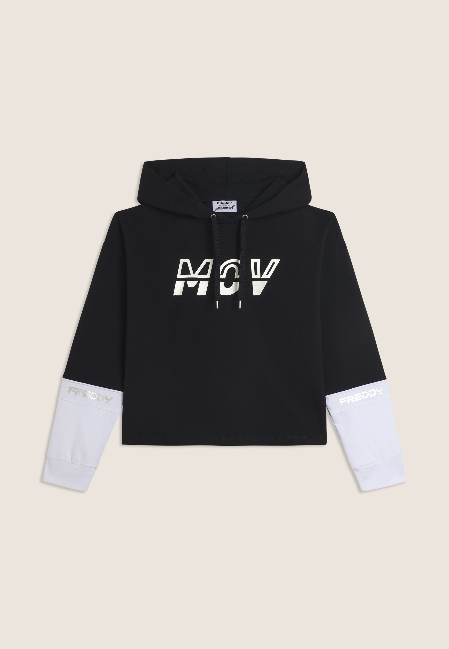 freddy-sweat-capuche-mov-colour-block-coton-stretch image 1