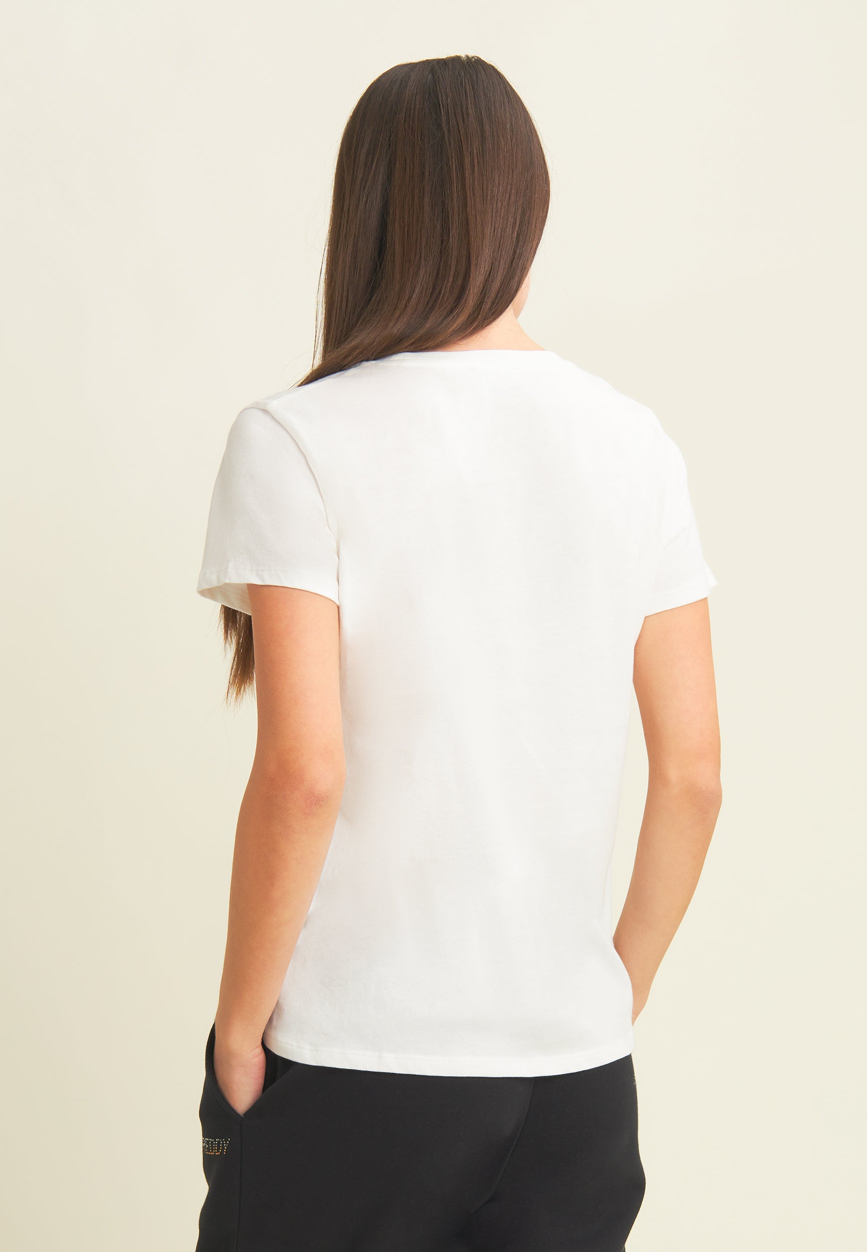 freddy-t-shirt-femme-enjoy-the-party-strass-coton-supima image 2