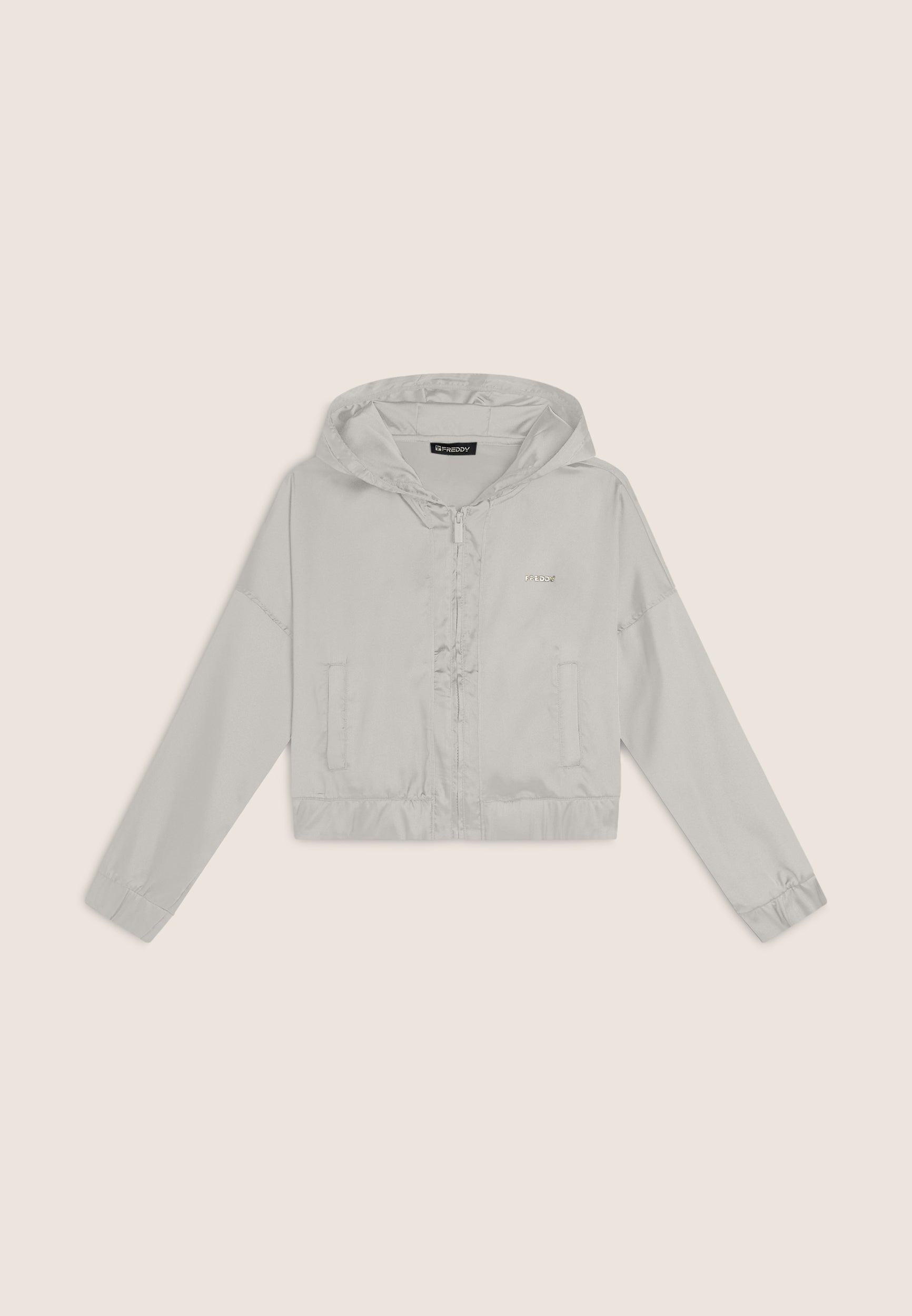 freddy-sweat-court-zipp-capuche-effet-soie-femme image 5