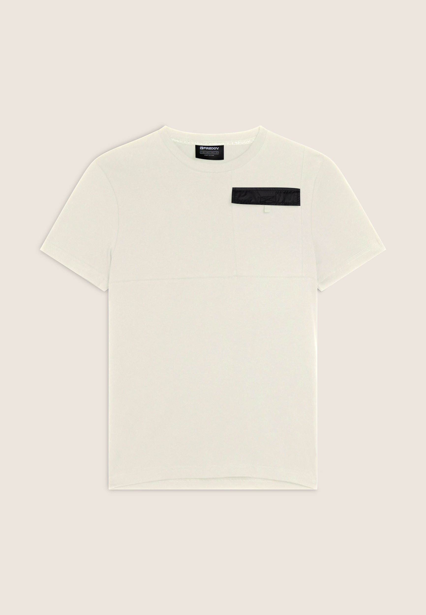 freddy-t-shirt-homme-regular-fit-en-coton-avec-poche-poitrine image 4