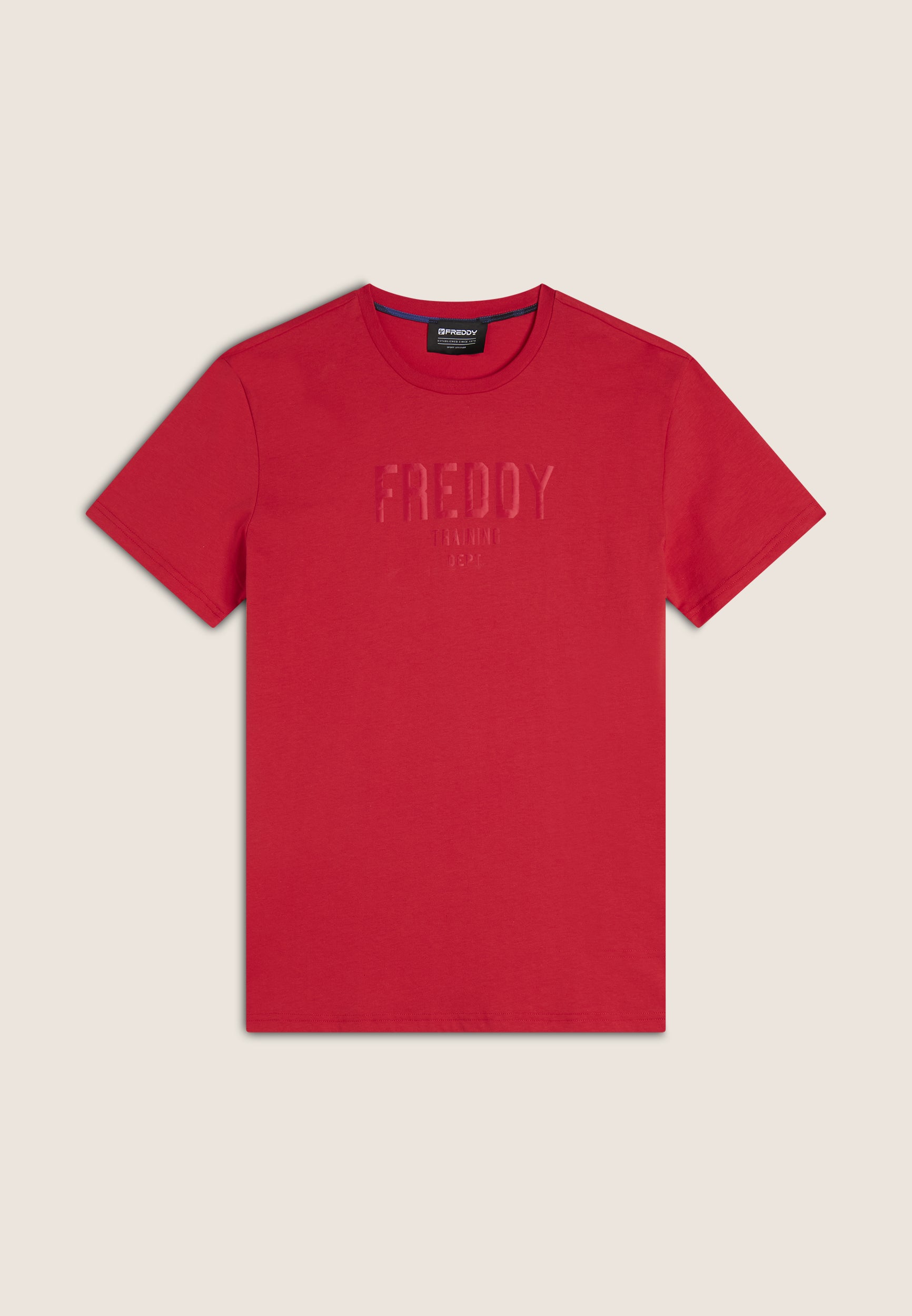 freddy-t-shirt-coton-regular-fit-manches-courtes-imprim-training-dept image 5