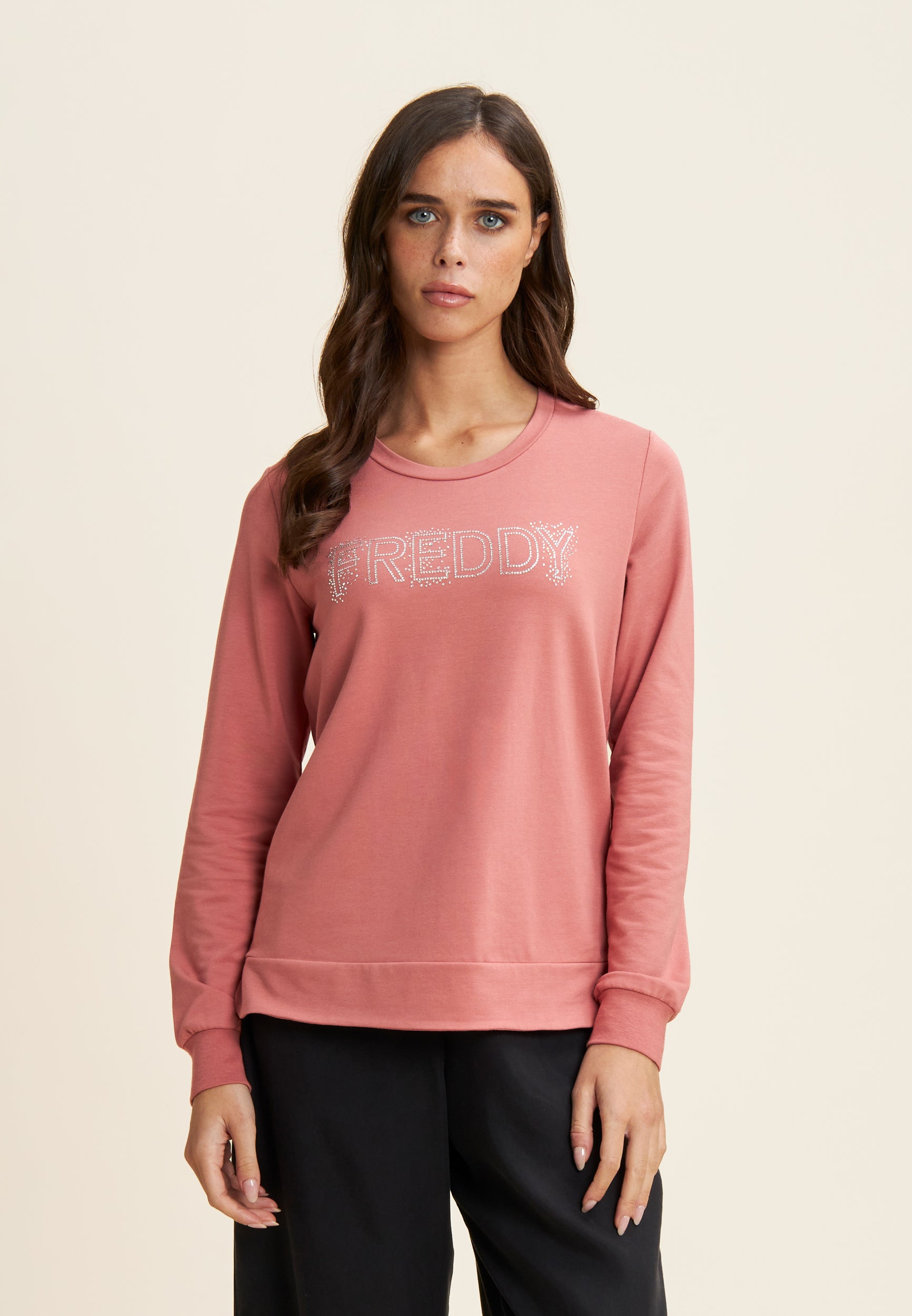 freddy-sweat-col-rond-logo-strass-french-terry-modal image 1