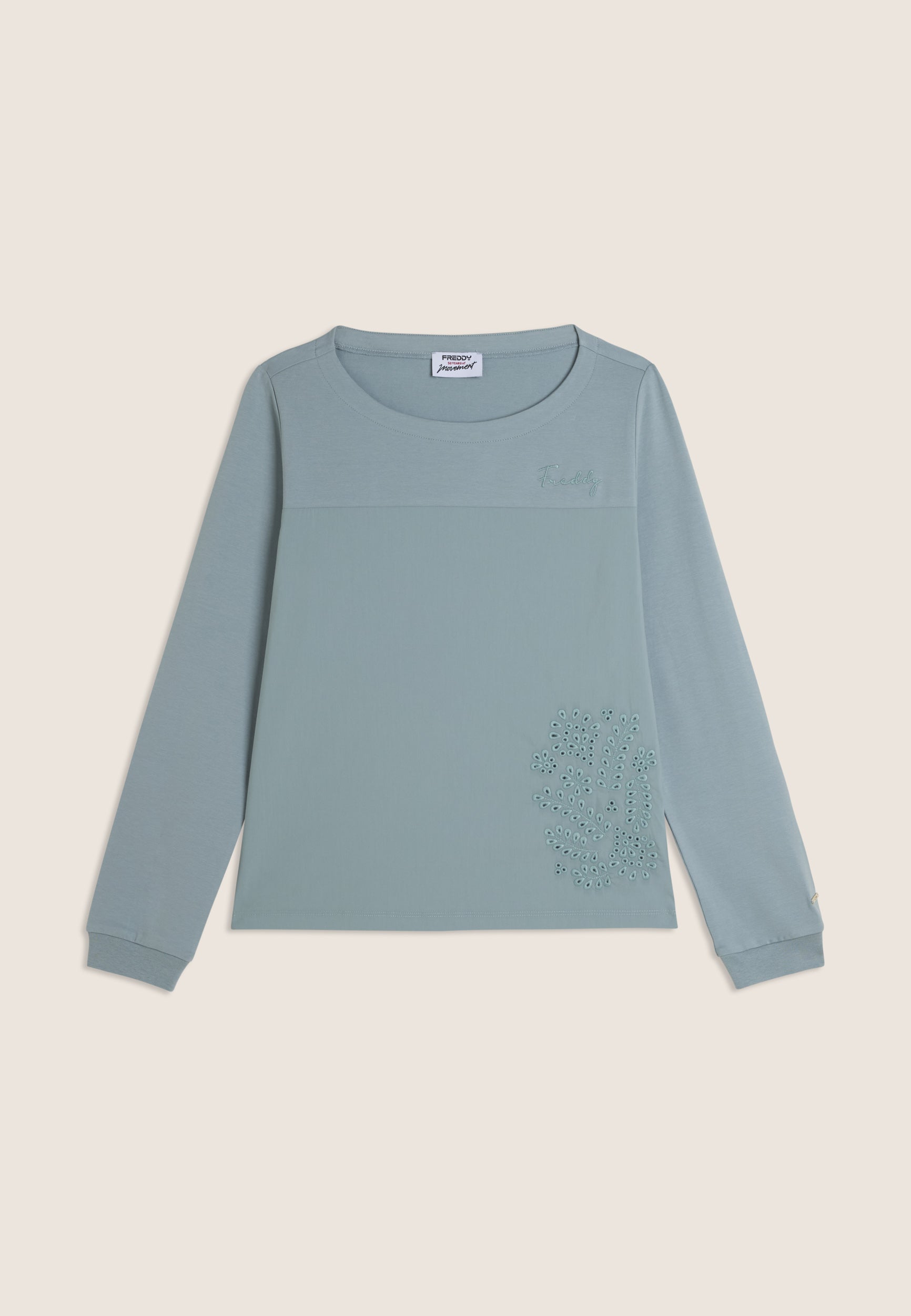 freddy-felpa-girocollo-broderie-florale-femme image 5