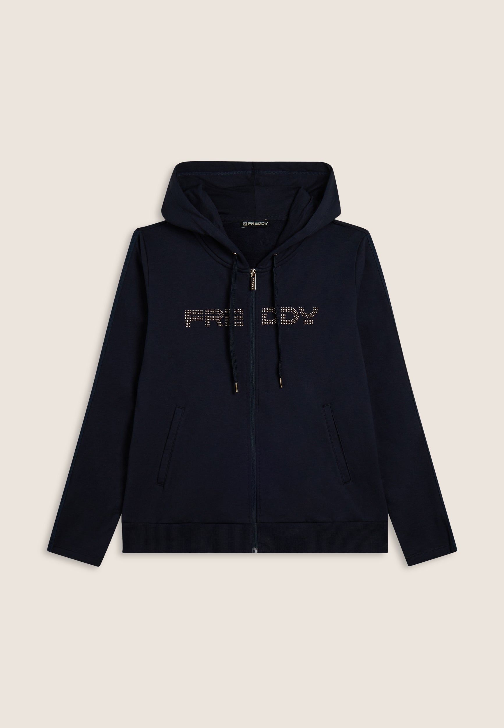 freddy-sweat-femme-zip-capuche-bande-logot-e-strass image 5