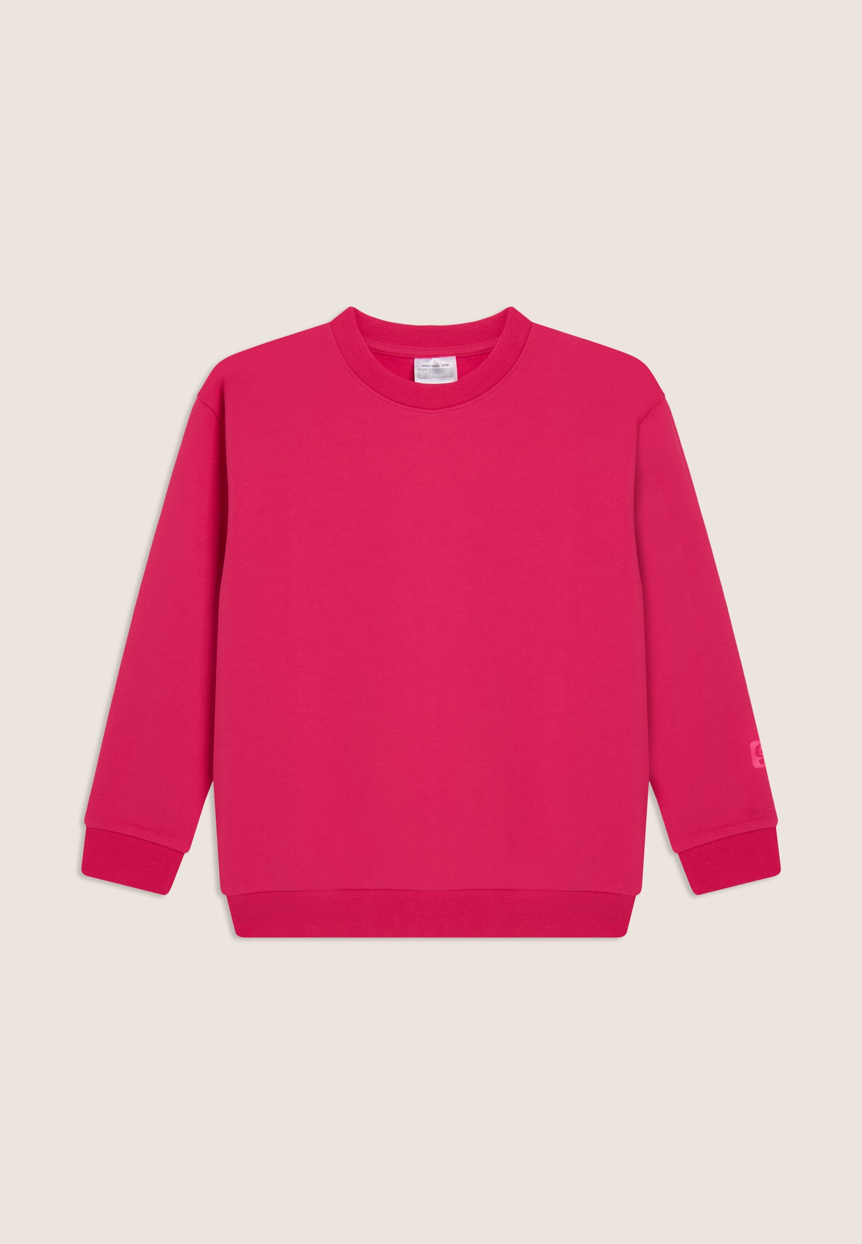 sweat-col-rond-junior-freddy-comfort-logo-omino-manche image 4
