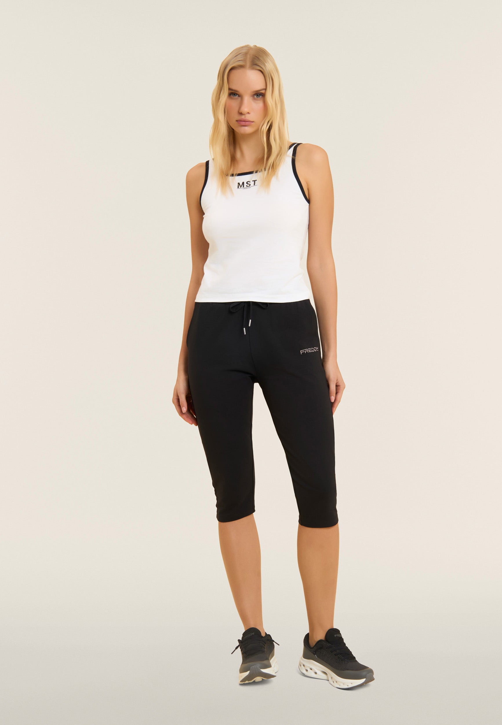 freddy-pantalon-corsaire-femme-jersey-coton-stretch-logo-perles image 5