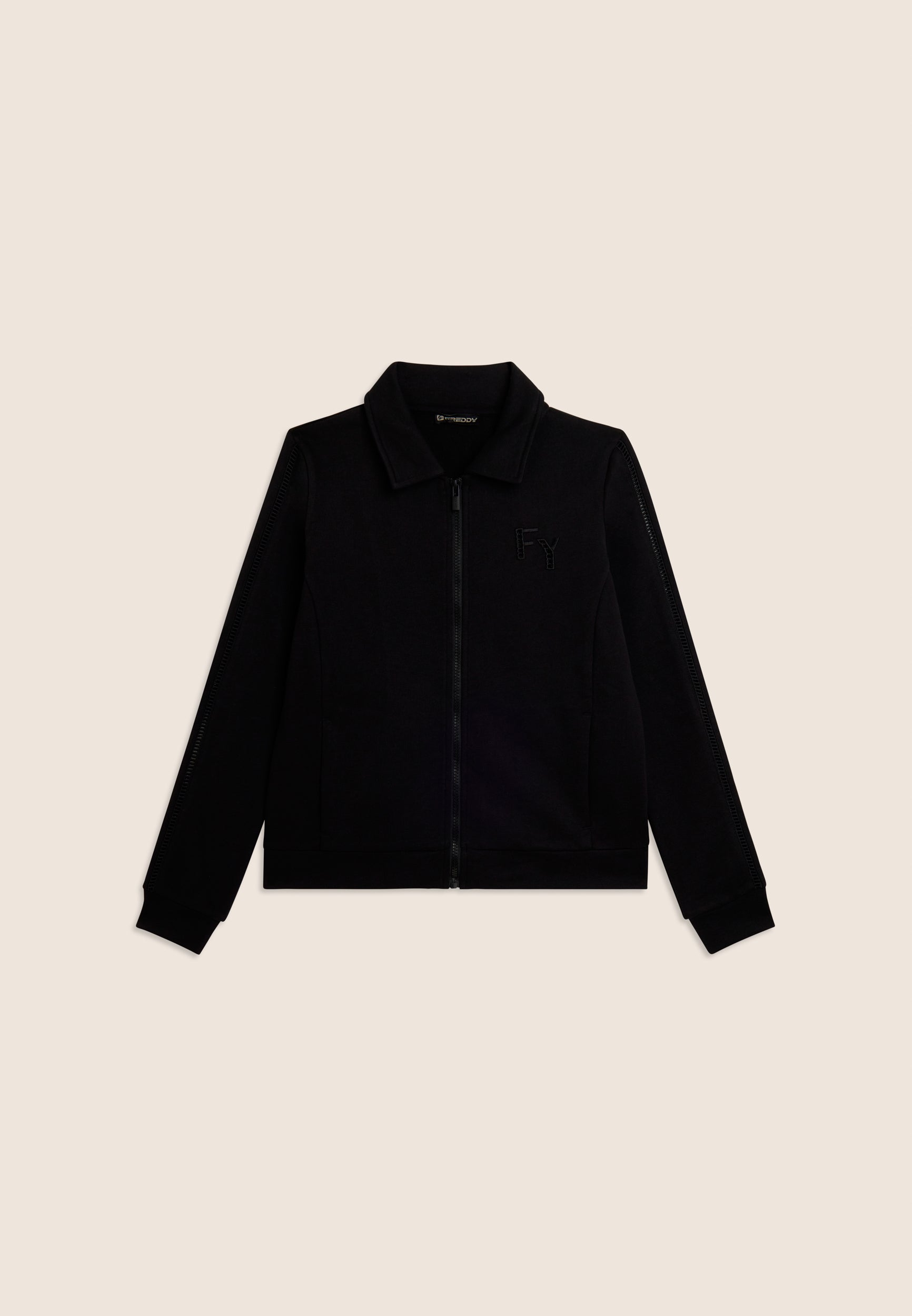 freddy-felpa-full-zip-col-chemise-french-terry-logo-fy-brod image 8