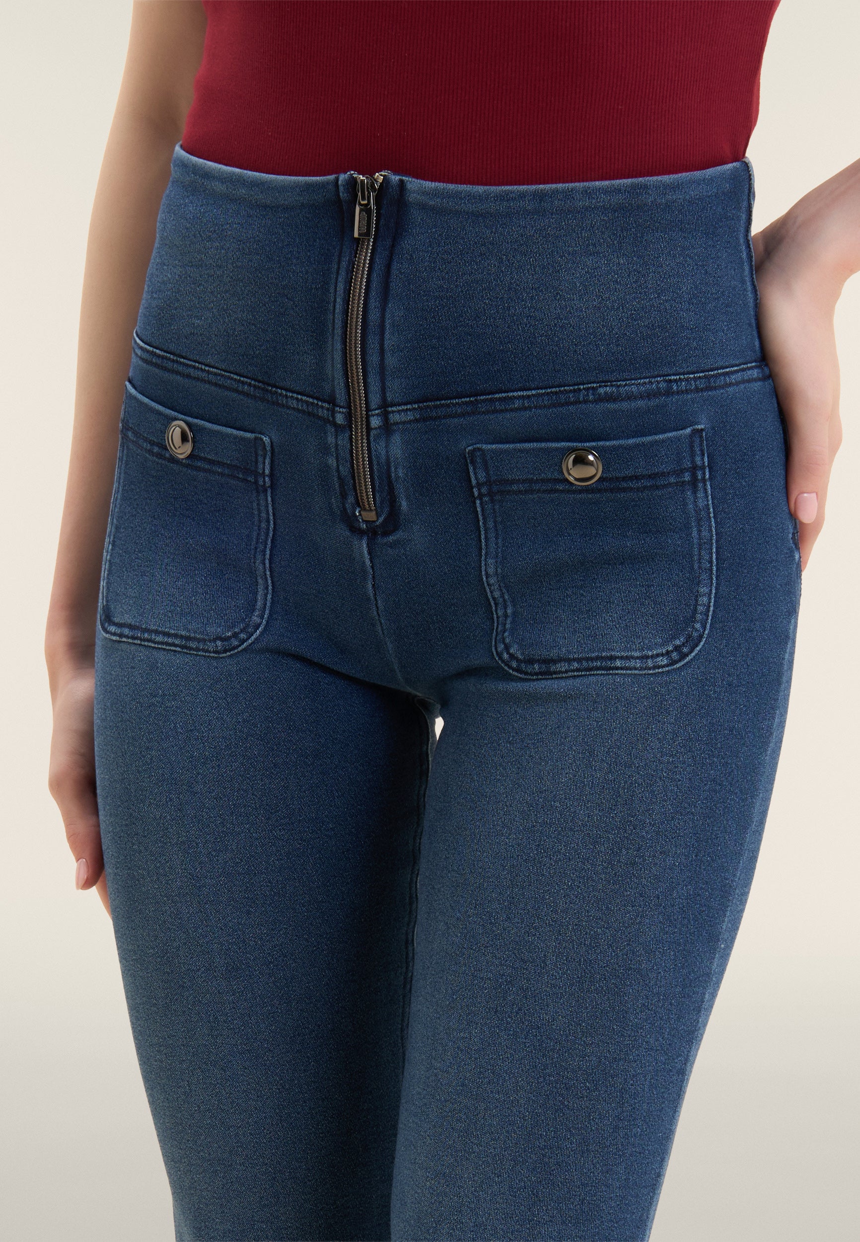 freddy-wr-up-pantalon-bootcut-denim-satin image 5