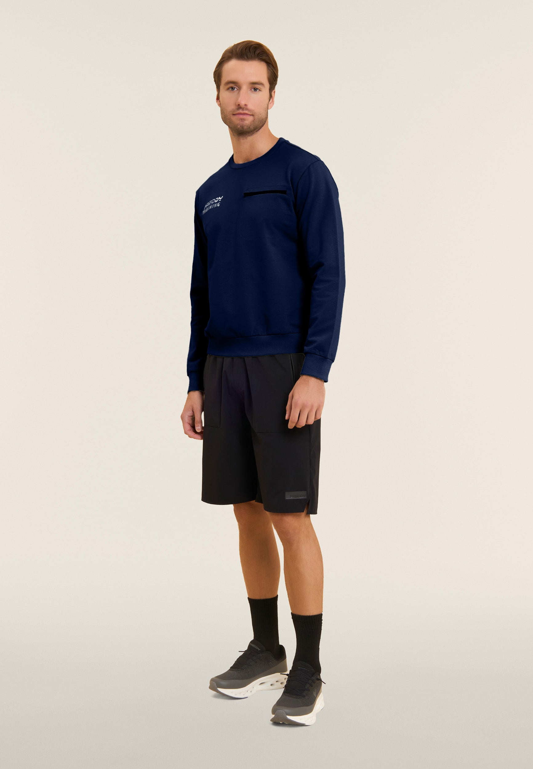 freddy-sweat-homme-col-rond-baby-french-terry-poche-zip image 2