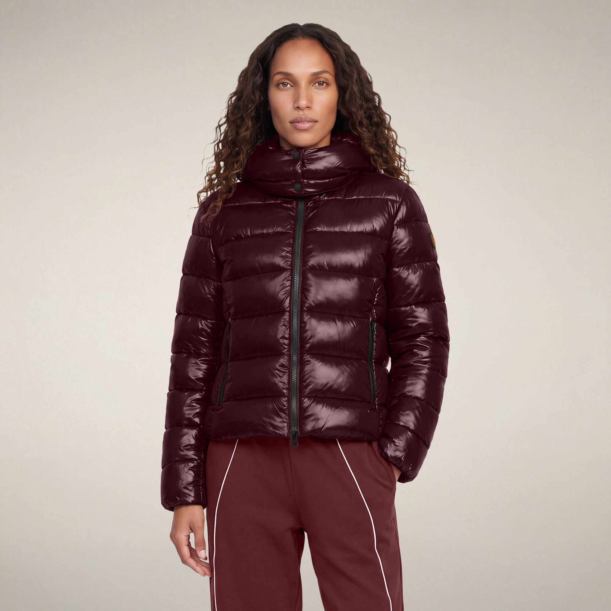 save-the-duck-cosmary-doudoune-femme-slim-bordeaux image 5