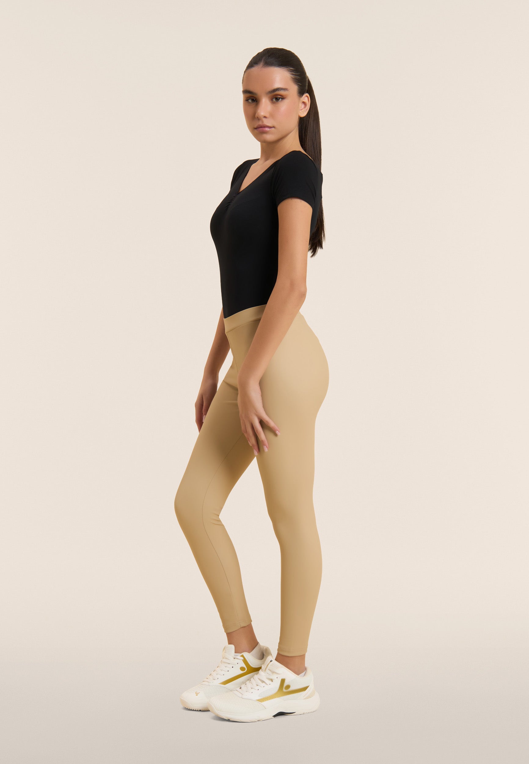 legging-freddy-7-8-coated-effet-cuir-taille-regular image 5