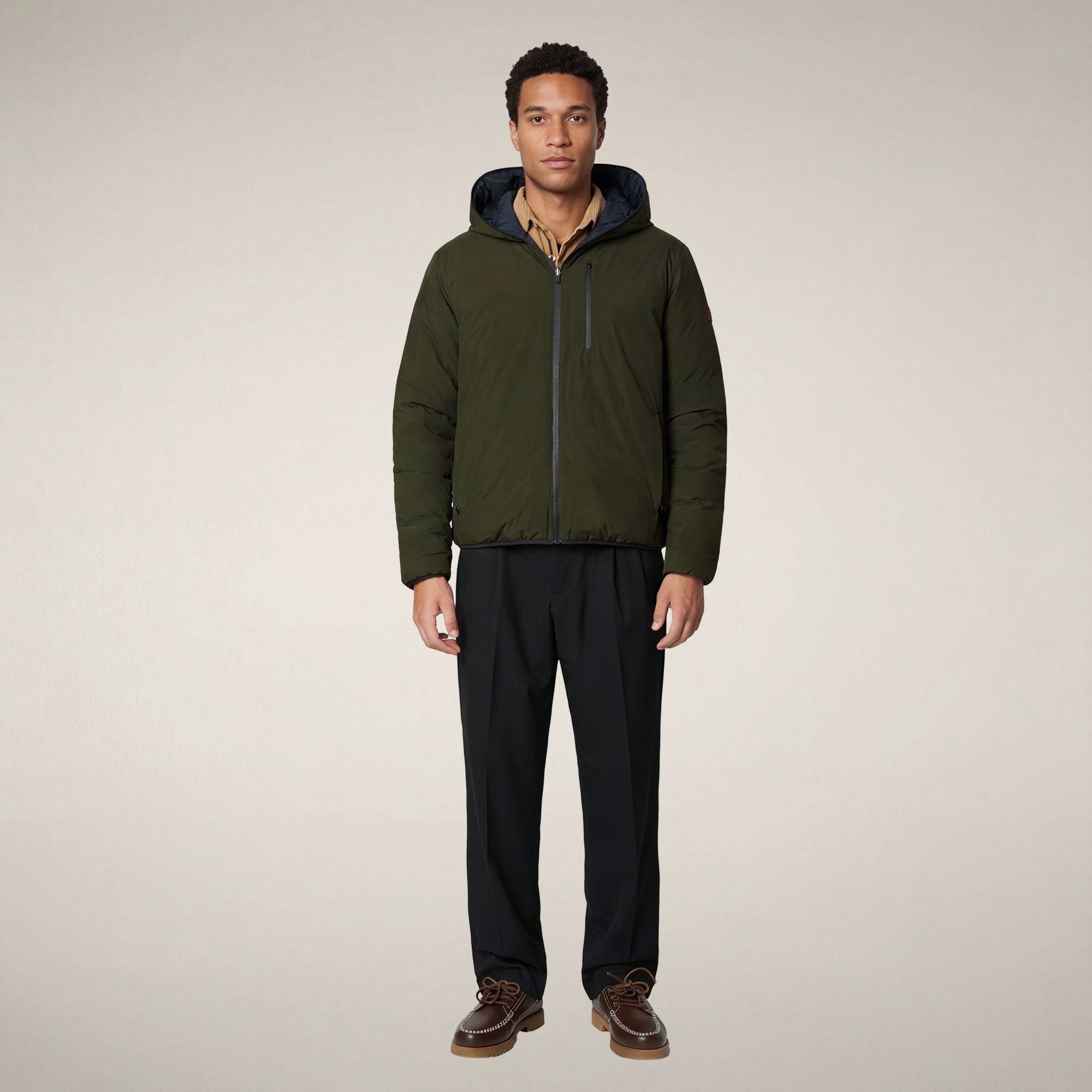 save-the-duck-ezra-doudoune-homme-r-versible-vert-terra image 1