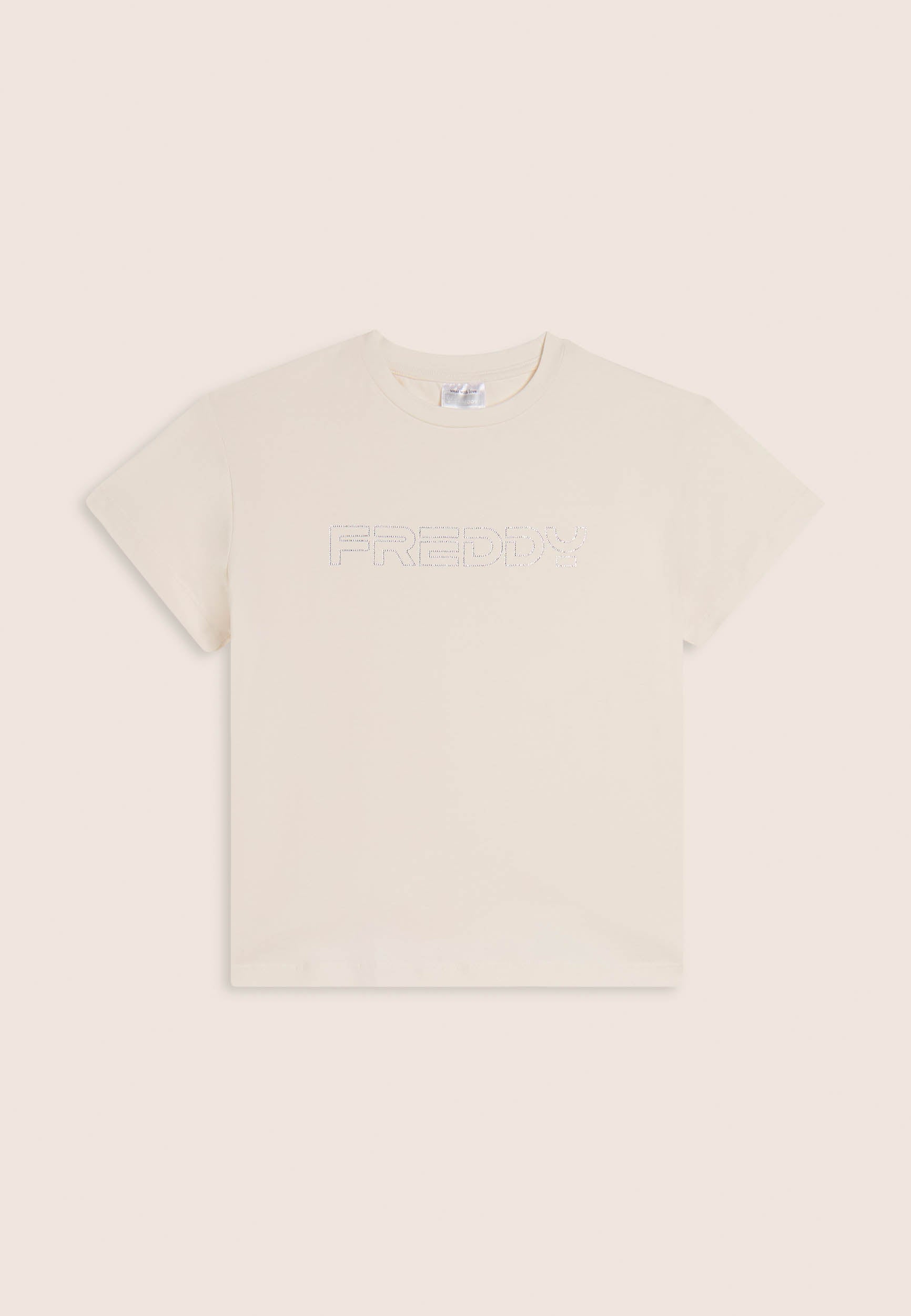 freddy-t-shirt-fille-jersey-stretch-logo-strass image 4