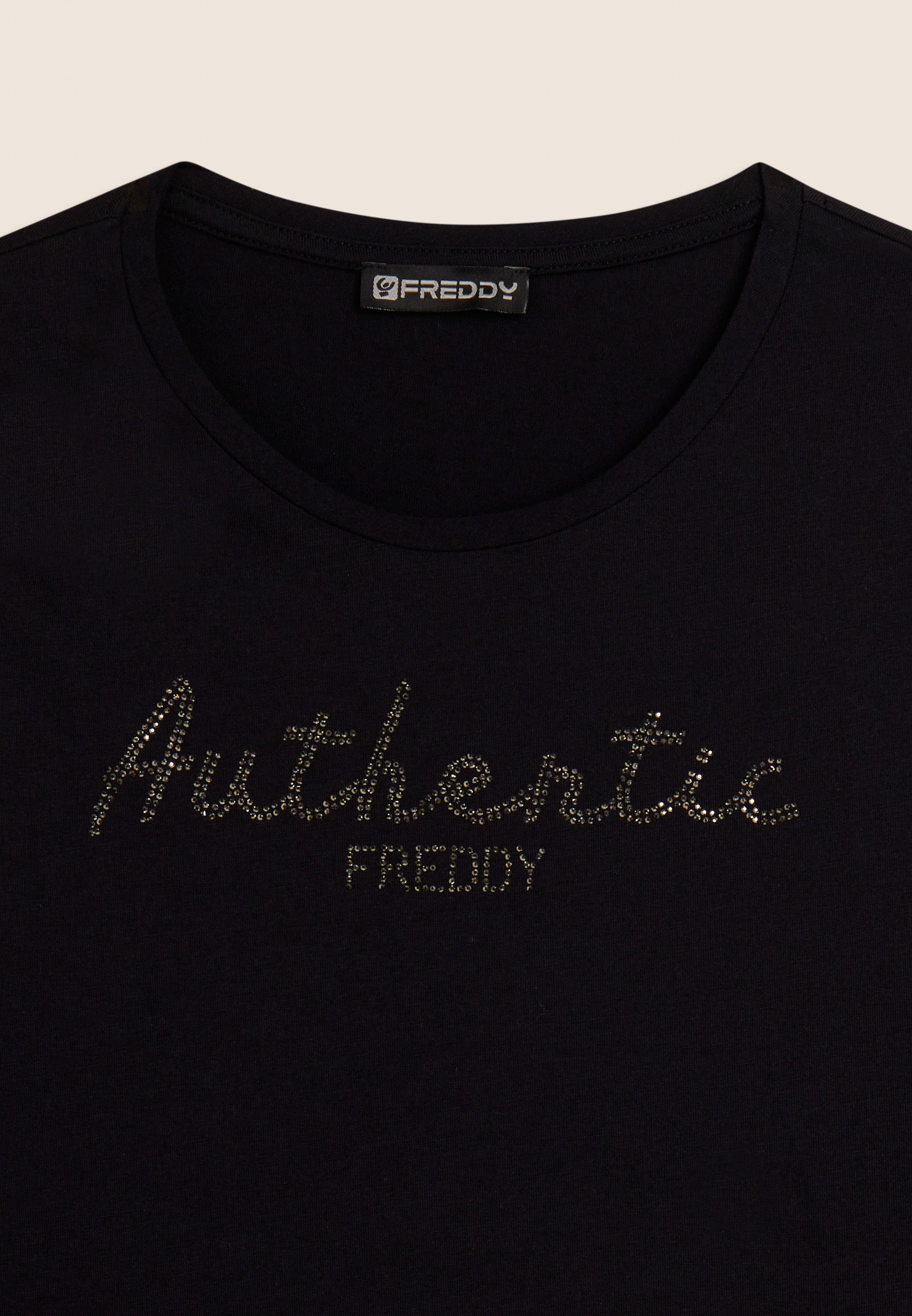t-shirt-femme-freddy-authentic-manches-3-4-strass-modal image 8