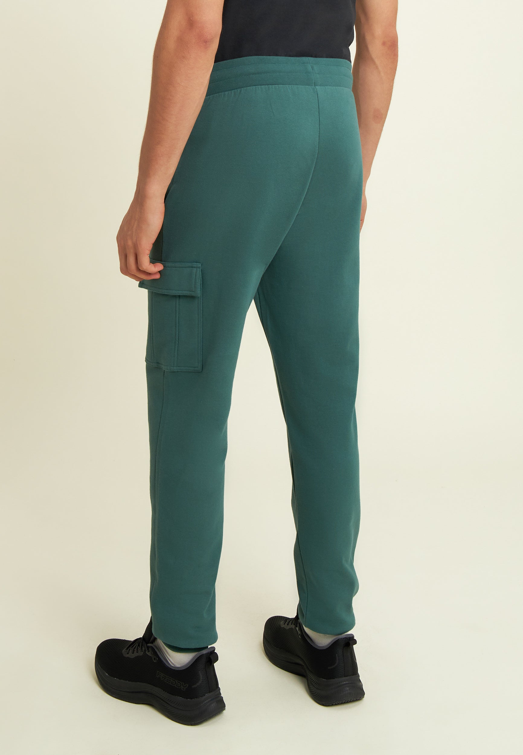 freddy-pantalon-cargo-pantalon-jogging-cargo-en-molleton-avec-poche-cuisse image 3
