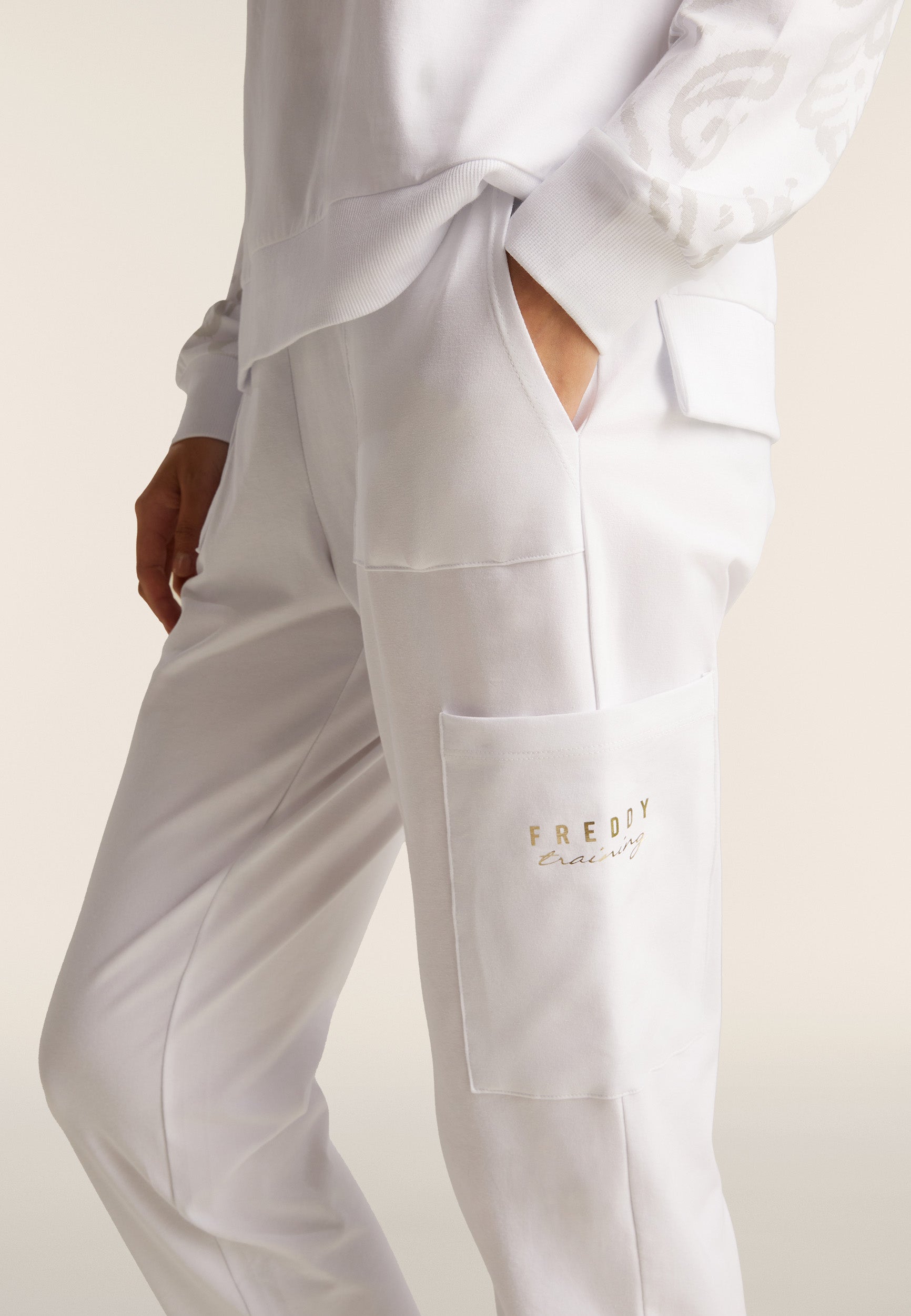 freddy-pantalon-sport-bande-taille-florale-training-femme image 2