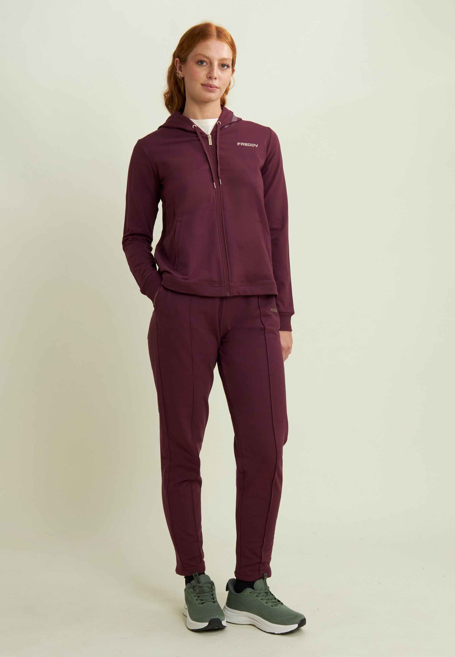 freddy-sweat-capuche-zipp-femme-molleton-gratt-comfort image 2