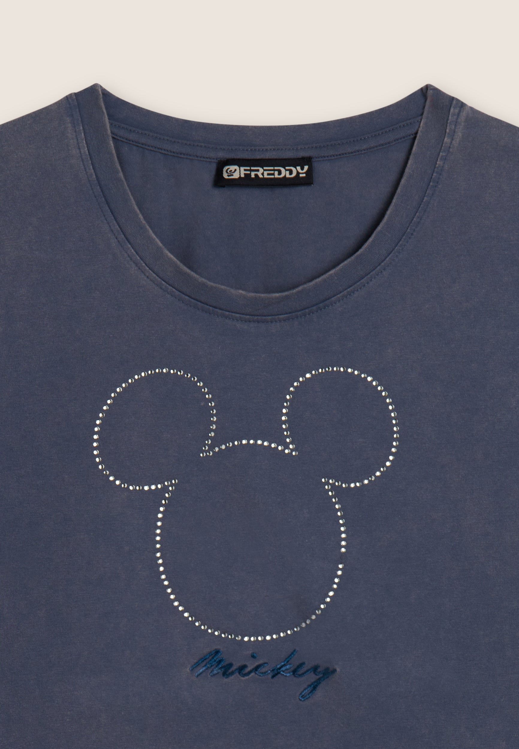 freddy-t-shirt-cropped-femme-mickey-mouse-strass image 6