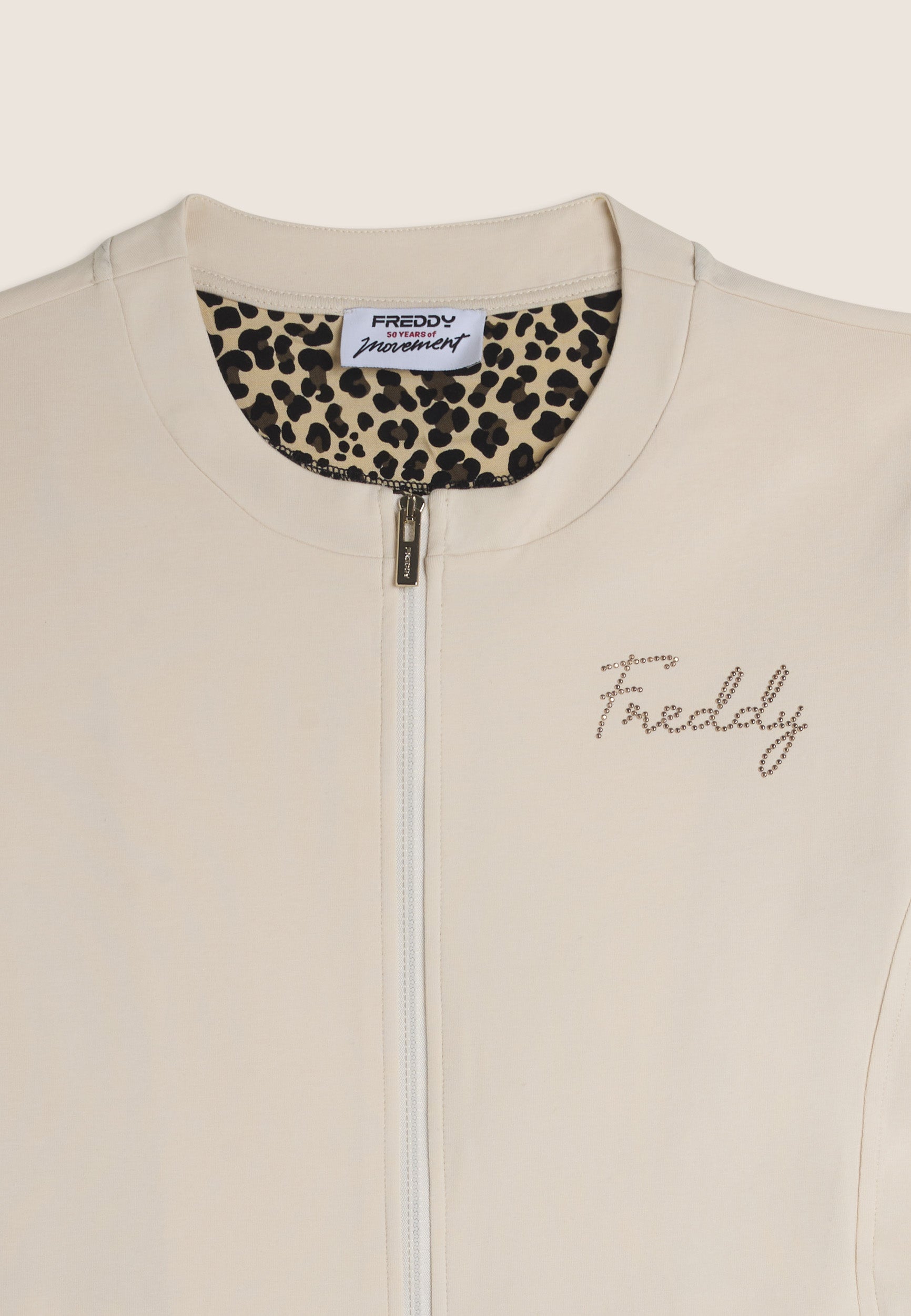 sweat-zipp-slim-freddy-col-rond-d-tails-animalier-internes image 7