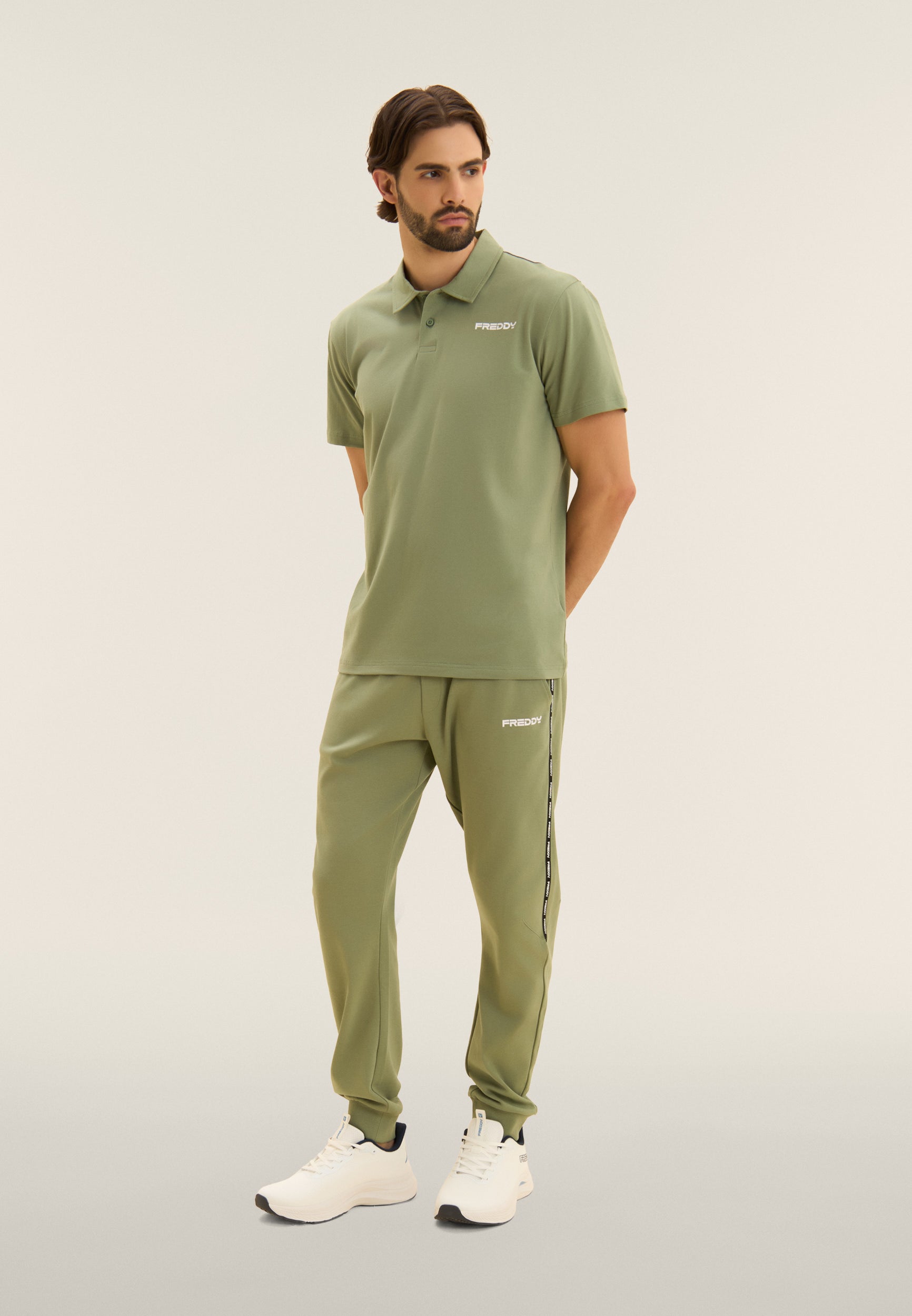 freddy-polo-homme-heavy-jersey-stretch-logo-manches-courtes image 2