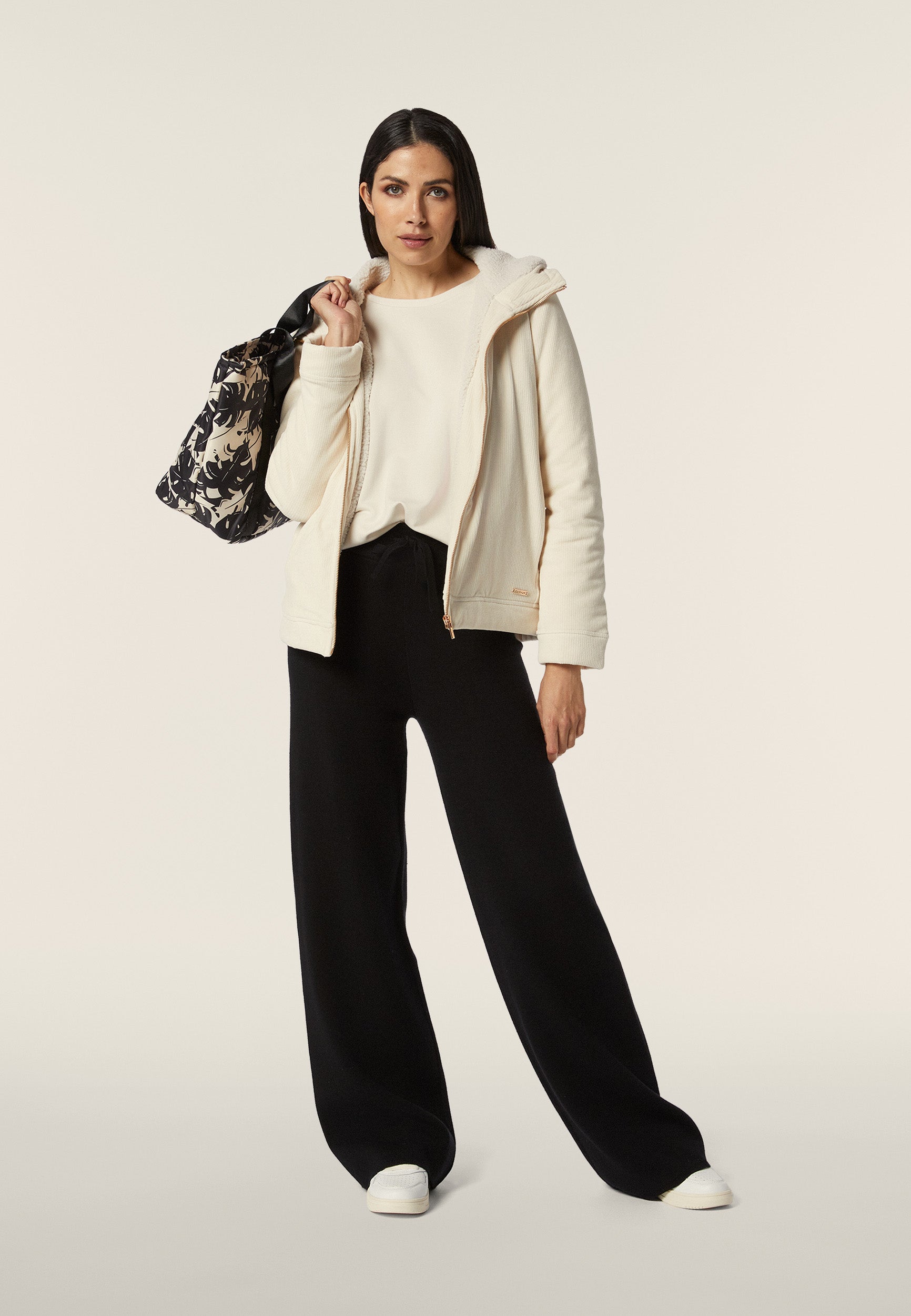 freddy-felpa-donna-girocollo-viscosa-sweat-femme-col-rond-manches-tress-es image 2