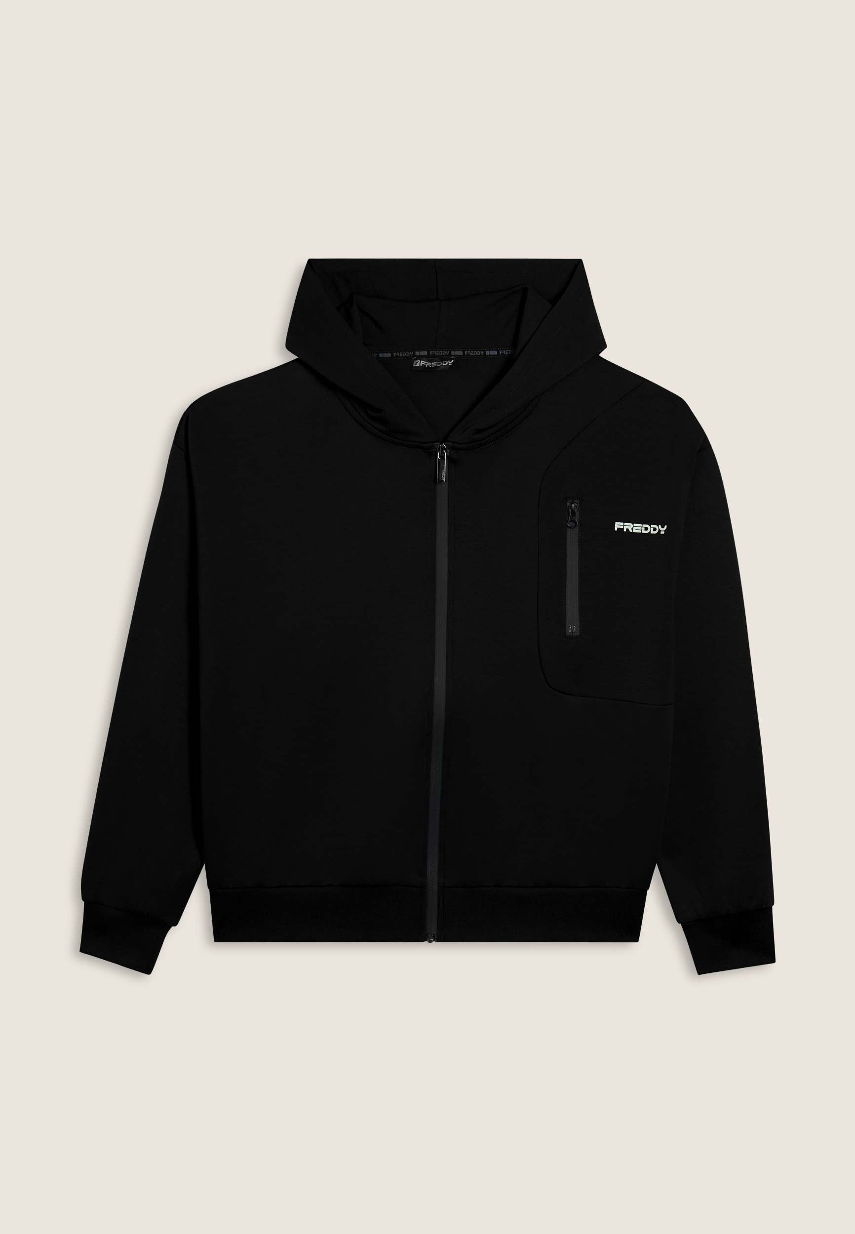 freddy-felpa-uomo-full-zip-con-cappuccio-jersey image 8