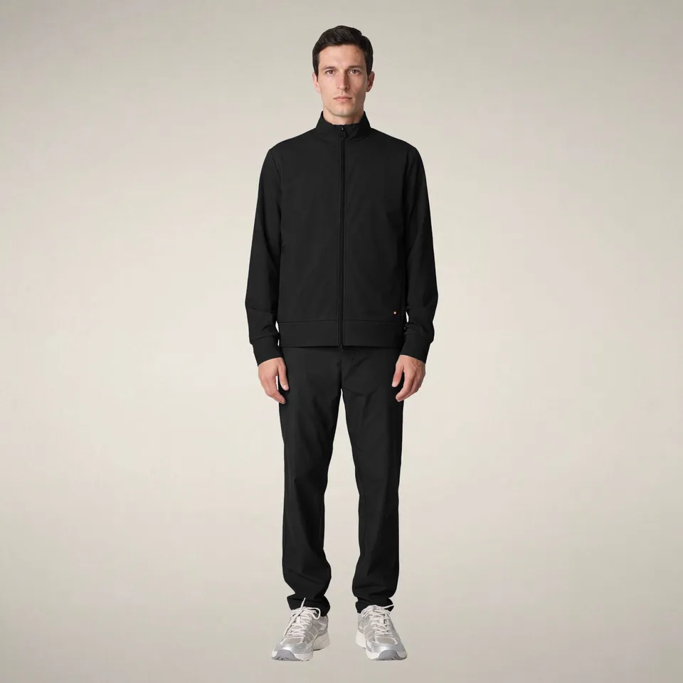 save-the-duck-tulio-sweat-zipp-homme-noir-technique image 1