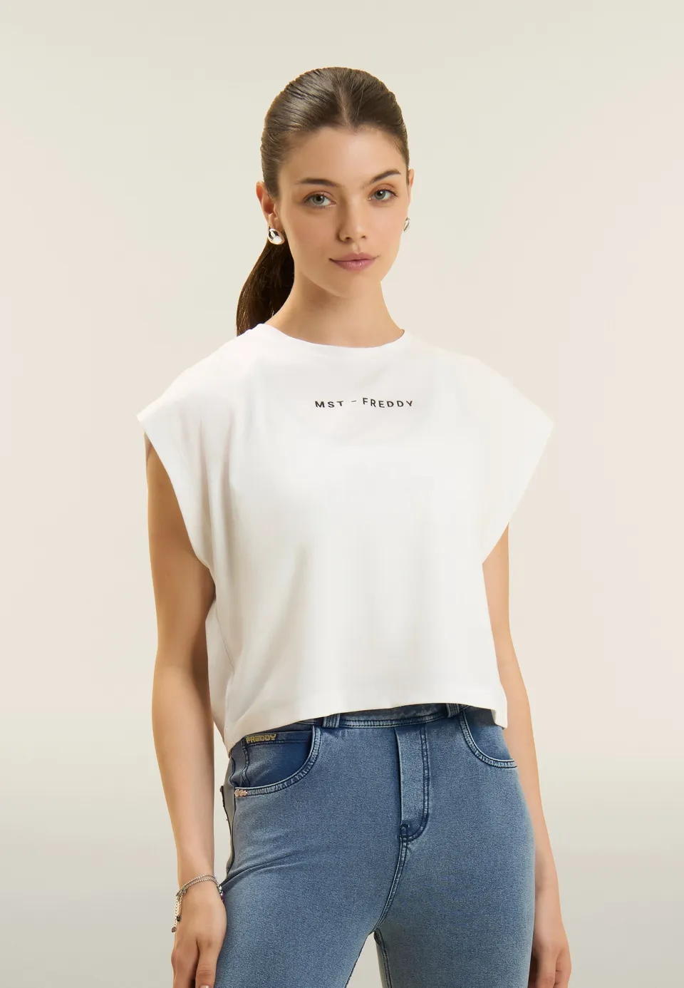 t-shirt-freddy-cropped-mst-t-shirt-manches-courtes-femme image 1