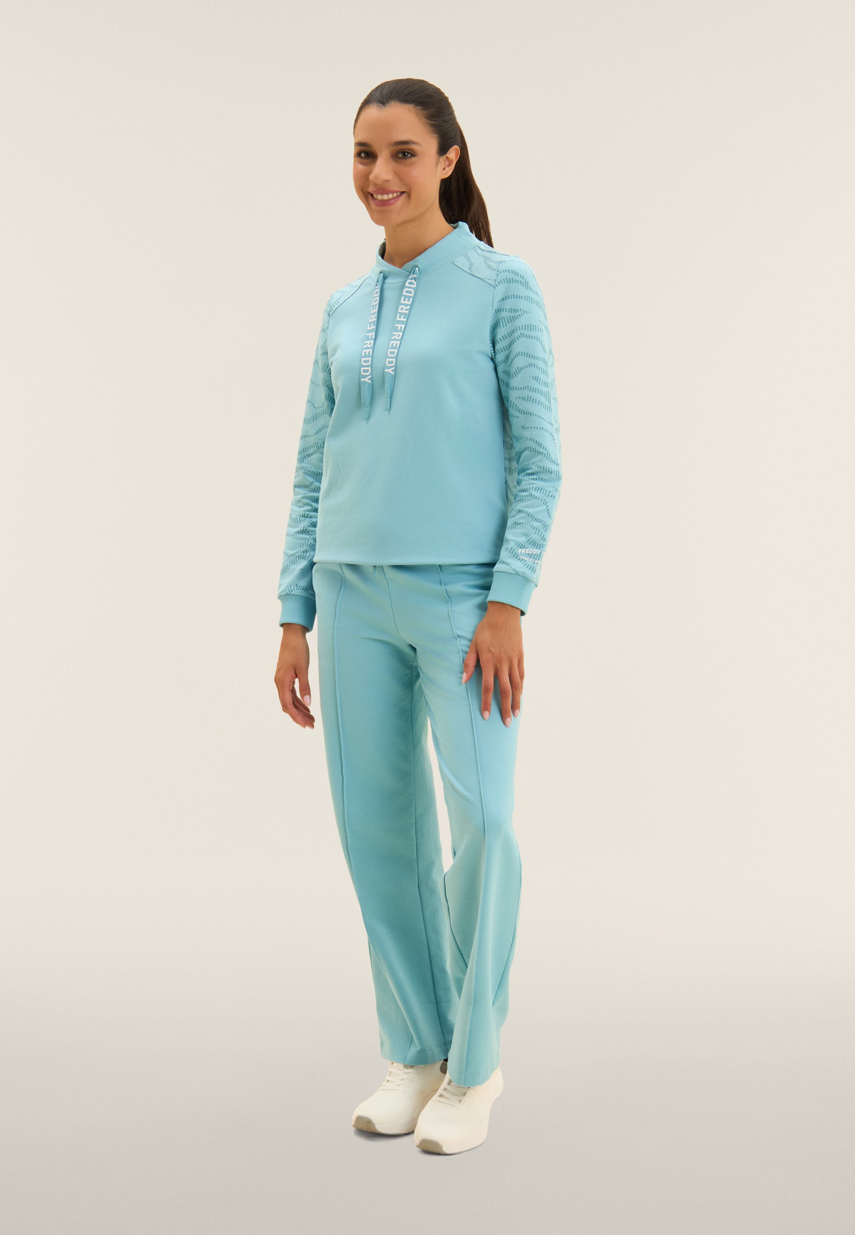 freddy-felpa-croix-sweat-col-crois-motif-graphique-ondul image 2