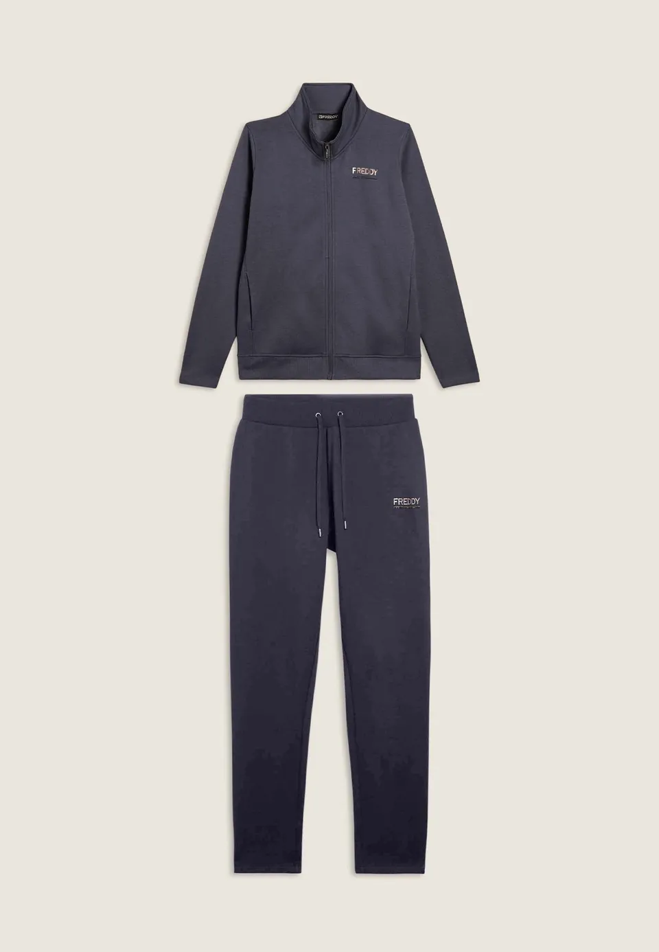 freddy-ensemble-tuta-regular-fit-col-haut-strass-full-zip image 1