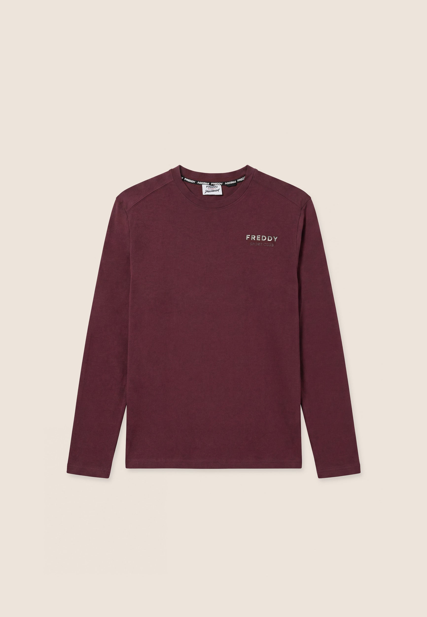 freddy-t-shirt-manches-longues-homme-regular-coton-sport-club image 5