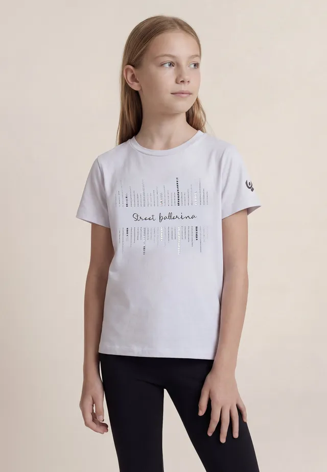 freddy-t-shirt-fille-street-ballerina-strass-jersey image 1