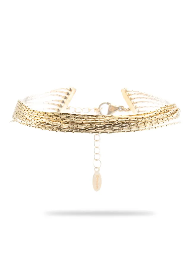 freddy-bracelet-multi-rangs-acier-dor-316l-maille-pi image 1