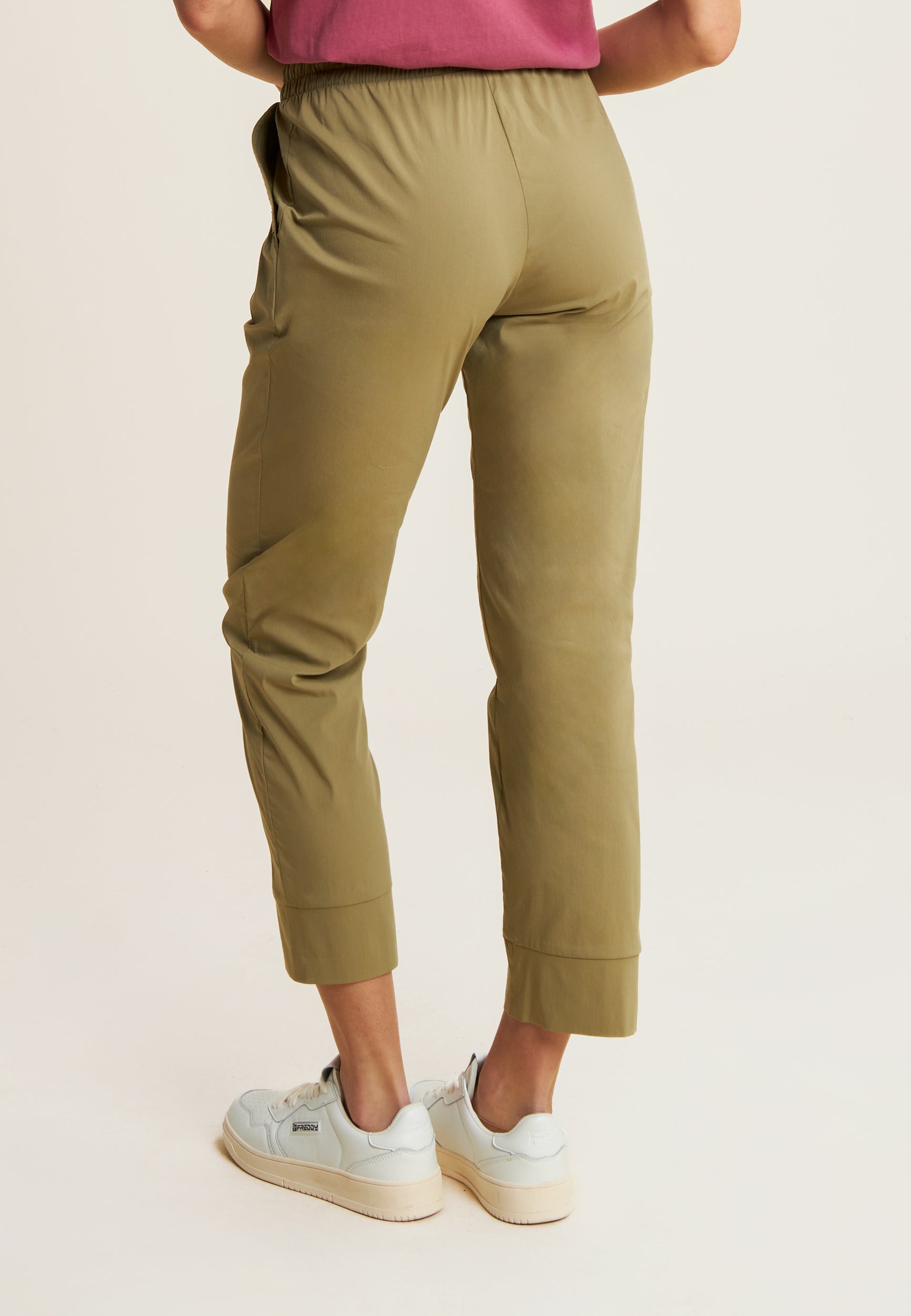 freddy-pantalon-popeline-elasticizzato-regular-fit-droit image 3