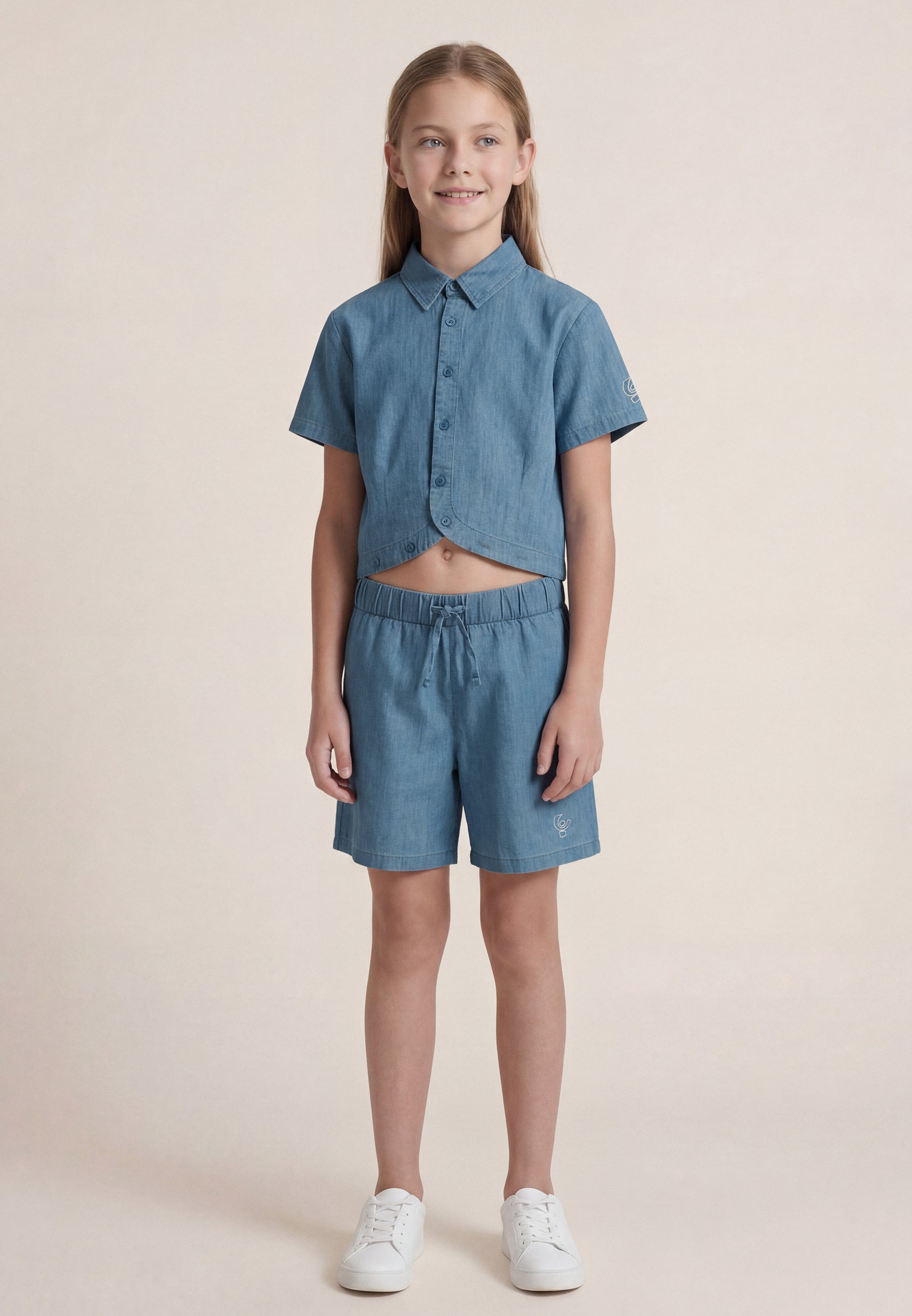 freddy-short-chambray-fille-regular-taille-lastique image 2