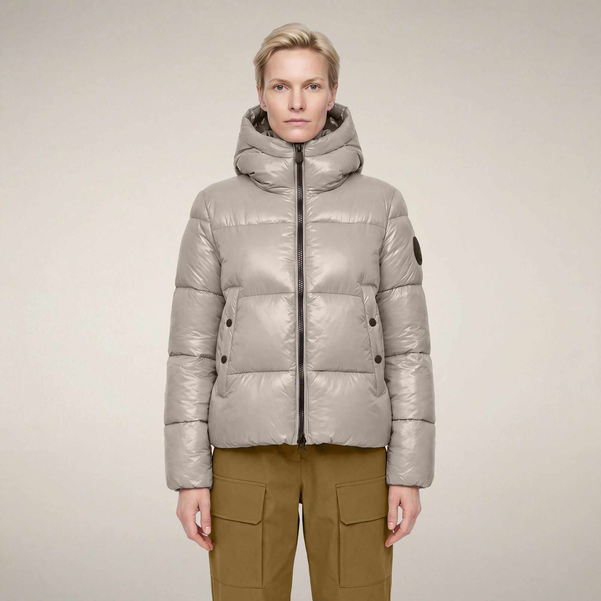 save-the-duck-biddy-doudoune-femme-beige-rainy-brillant image 5