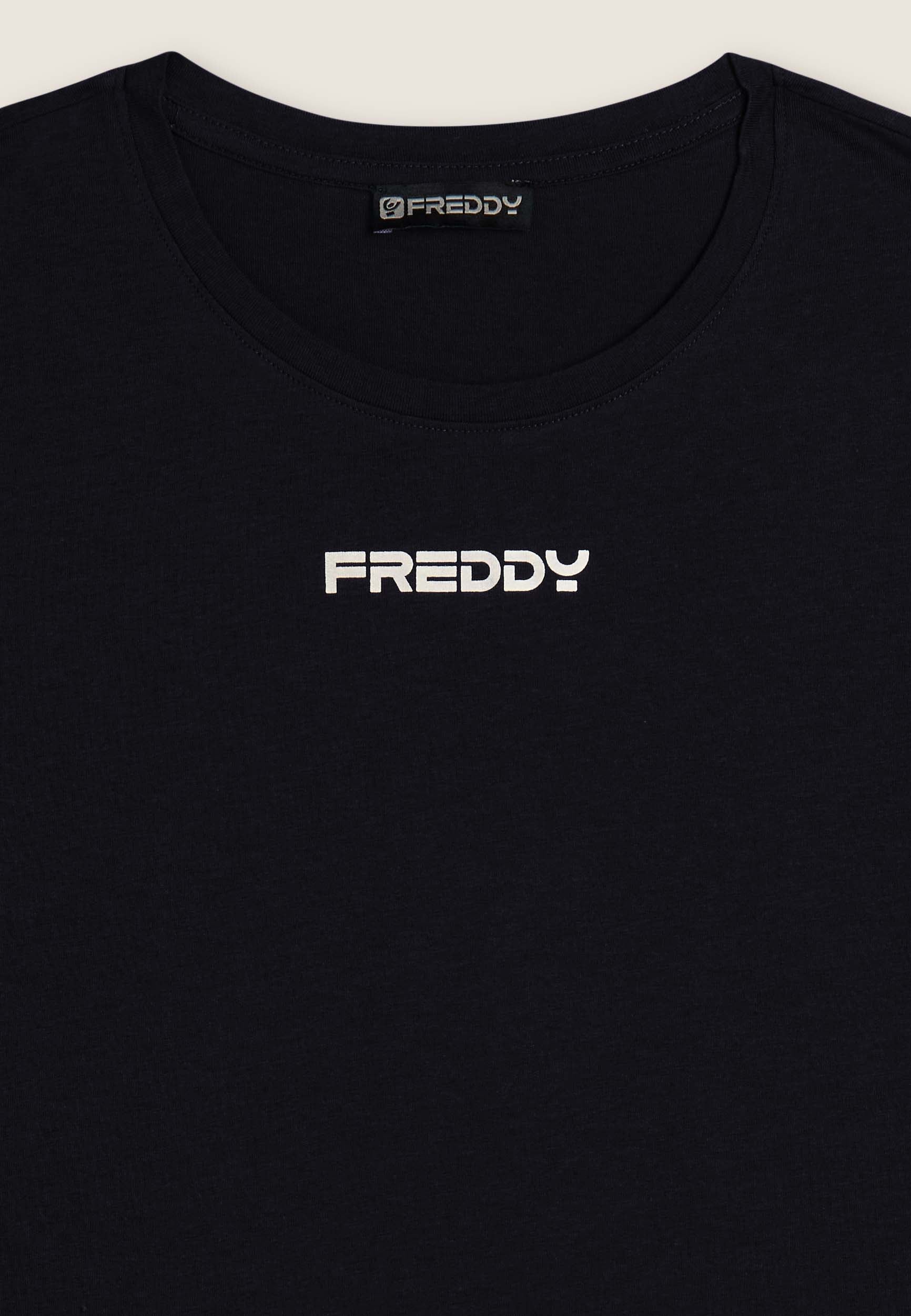 freddy-t-shirt-cropped-fentes-lat-rales-imprim-mov image 3