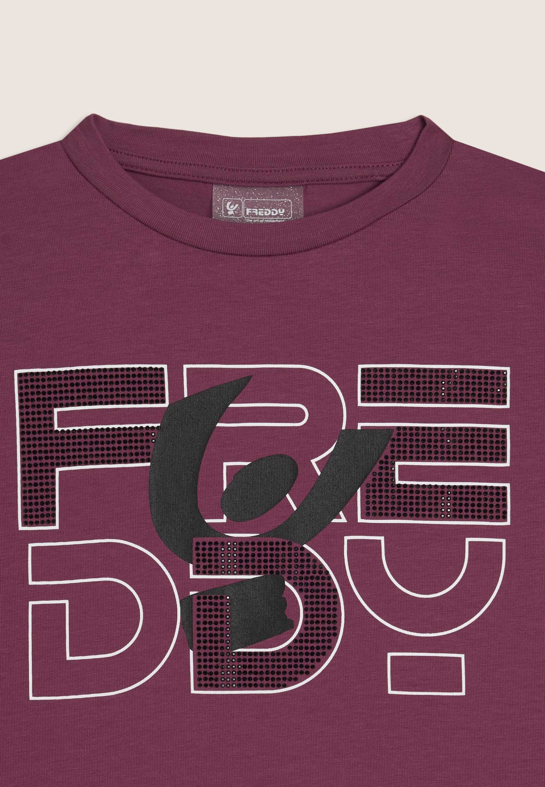 freddy-t-shirt-junior-logo-strass-coutures-contraste image 6