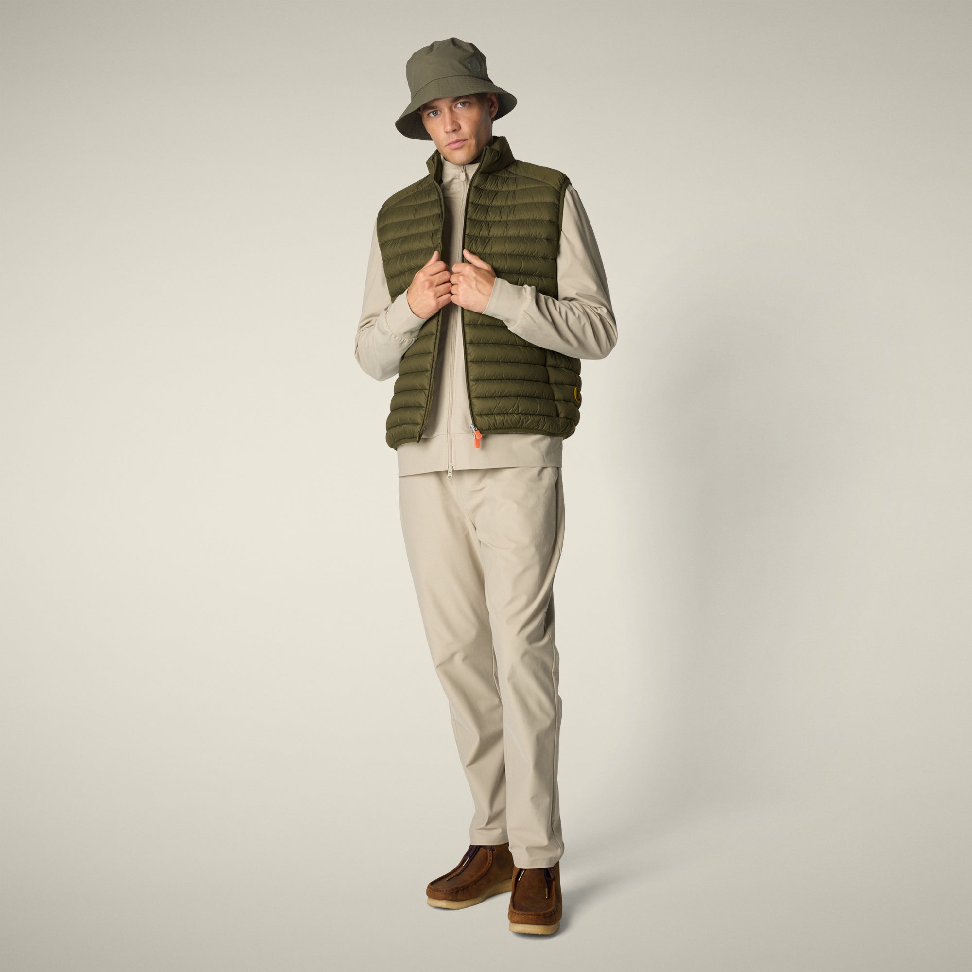 save-the-duck-adam-gilet-homme-verde-oliva-plumtech image 1