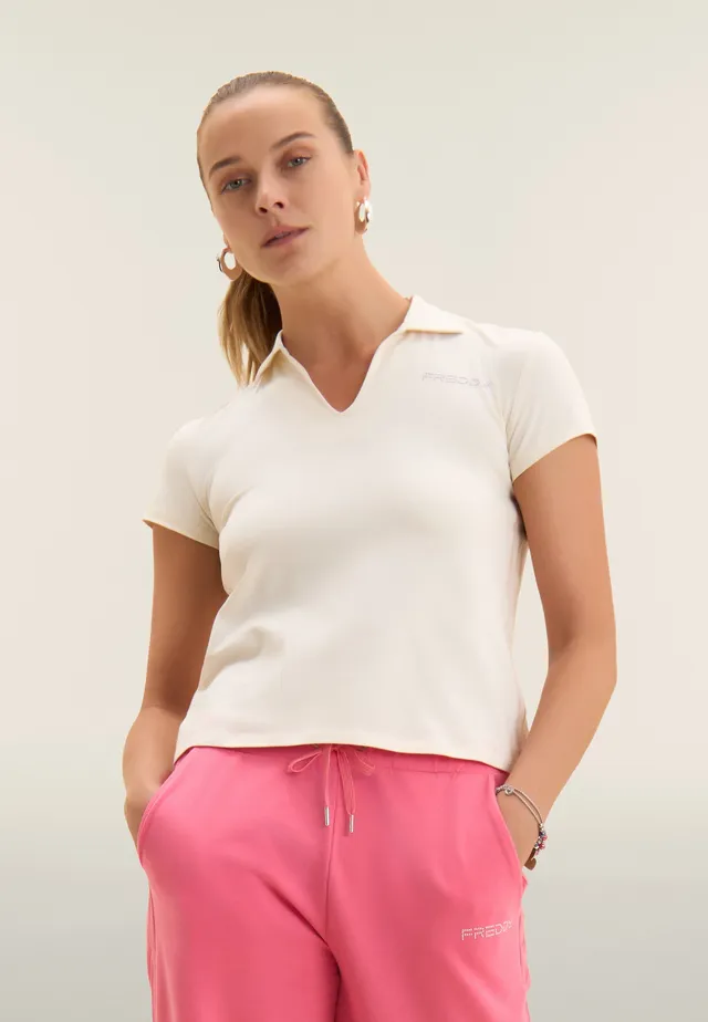 freddy-t-shirt-col-v-chemise-t-shirt-femme-manches-courtes-coton image 1