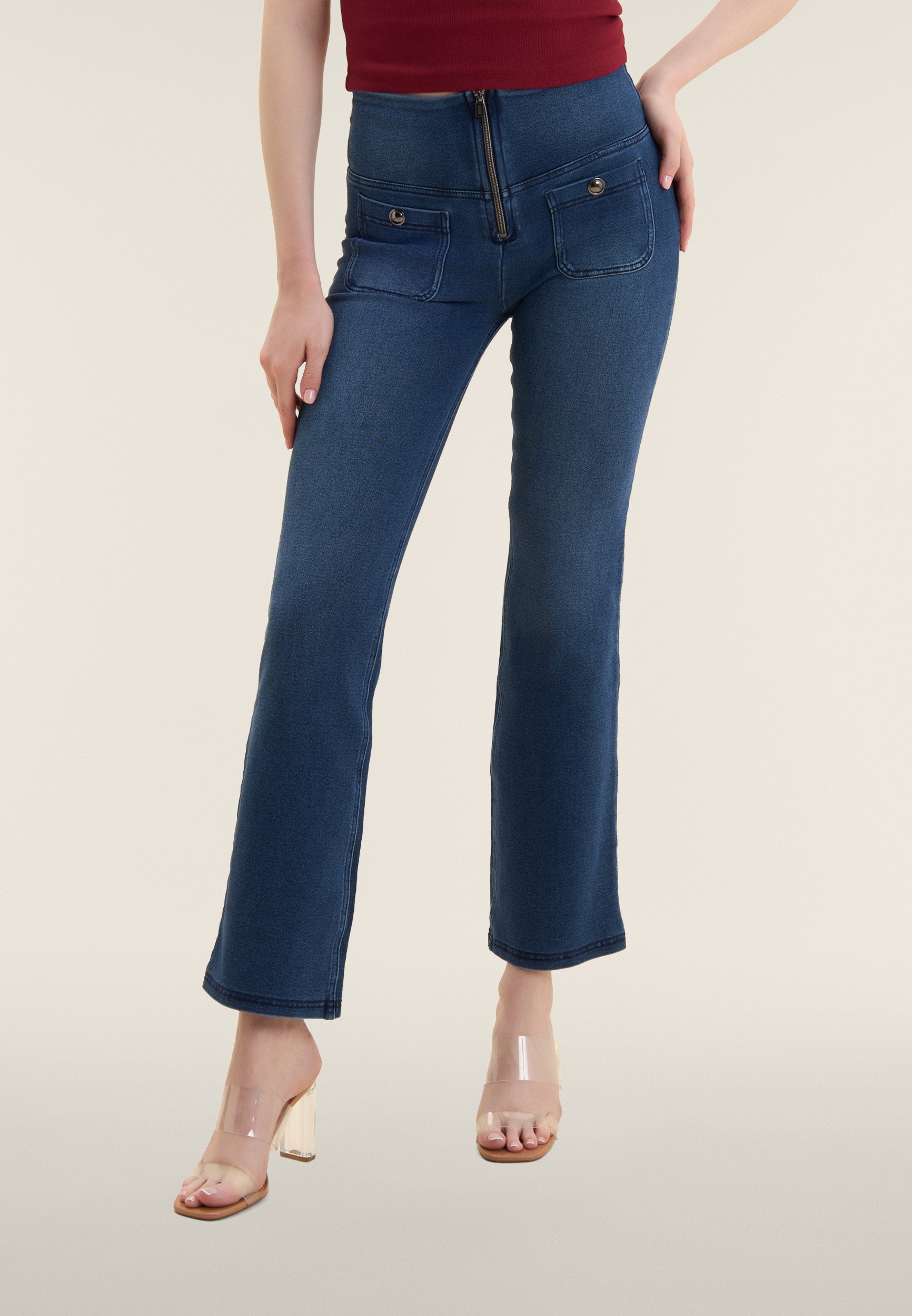 freddy-wr-up-pantalon-bootcut-denim-satin image 2