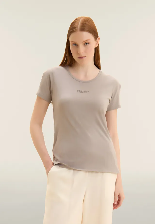freddy-t-shirt-femme-cut-out-strass image 1