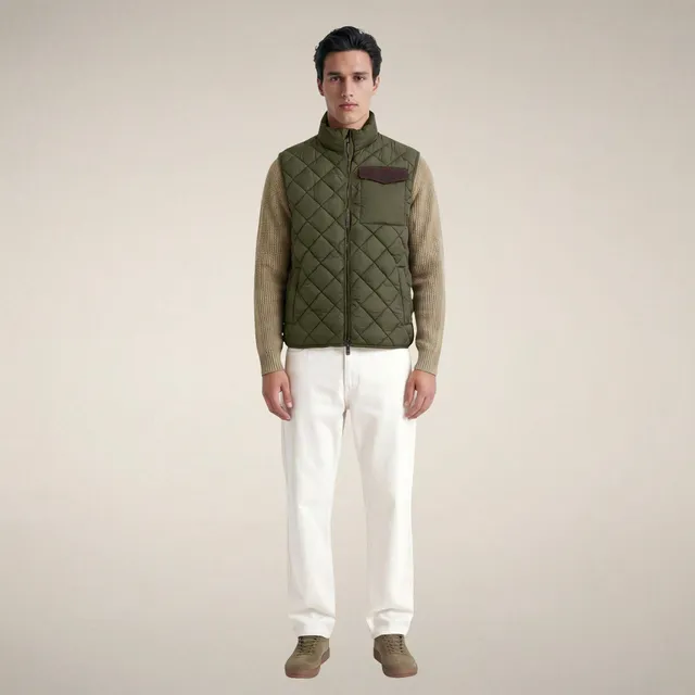 save-the-duck-fabrice-gilet-matelass-homme-vert-serpent image 1