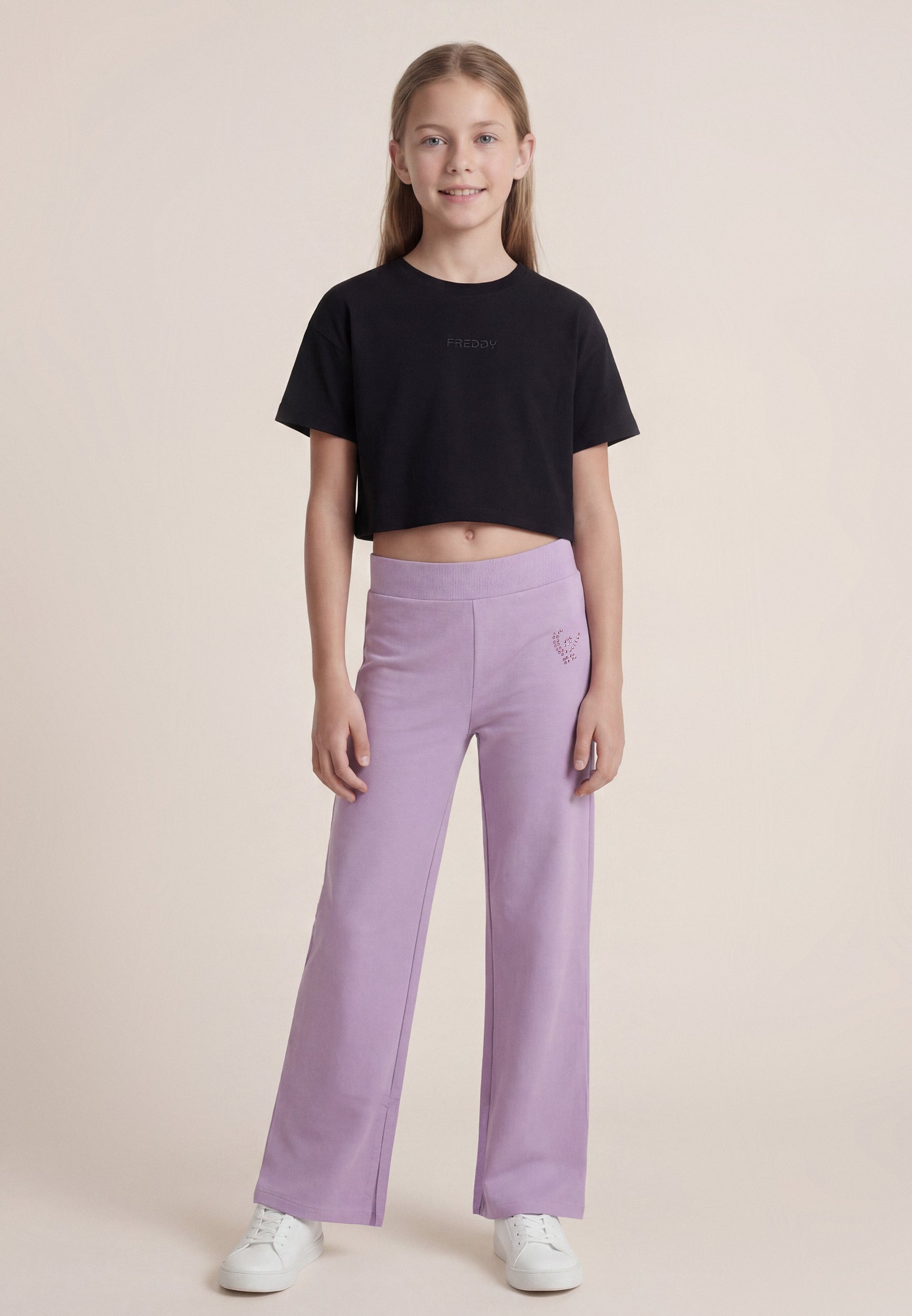 freddy-legging-flare-jersey-fentes-bas-avec-logo-strass image 2